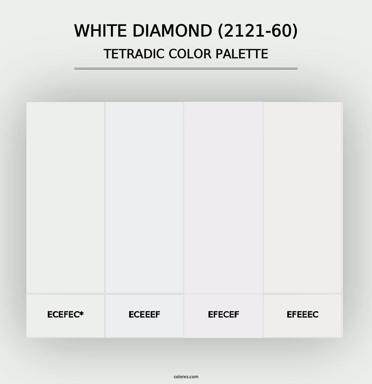 White Diamond (2121-60) - Tetradic Color Palette