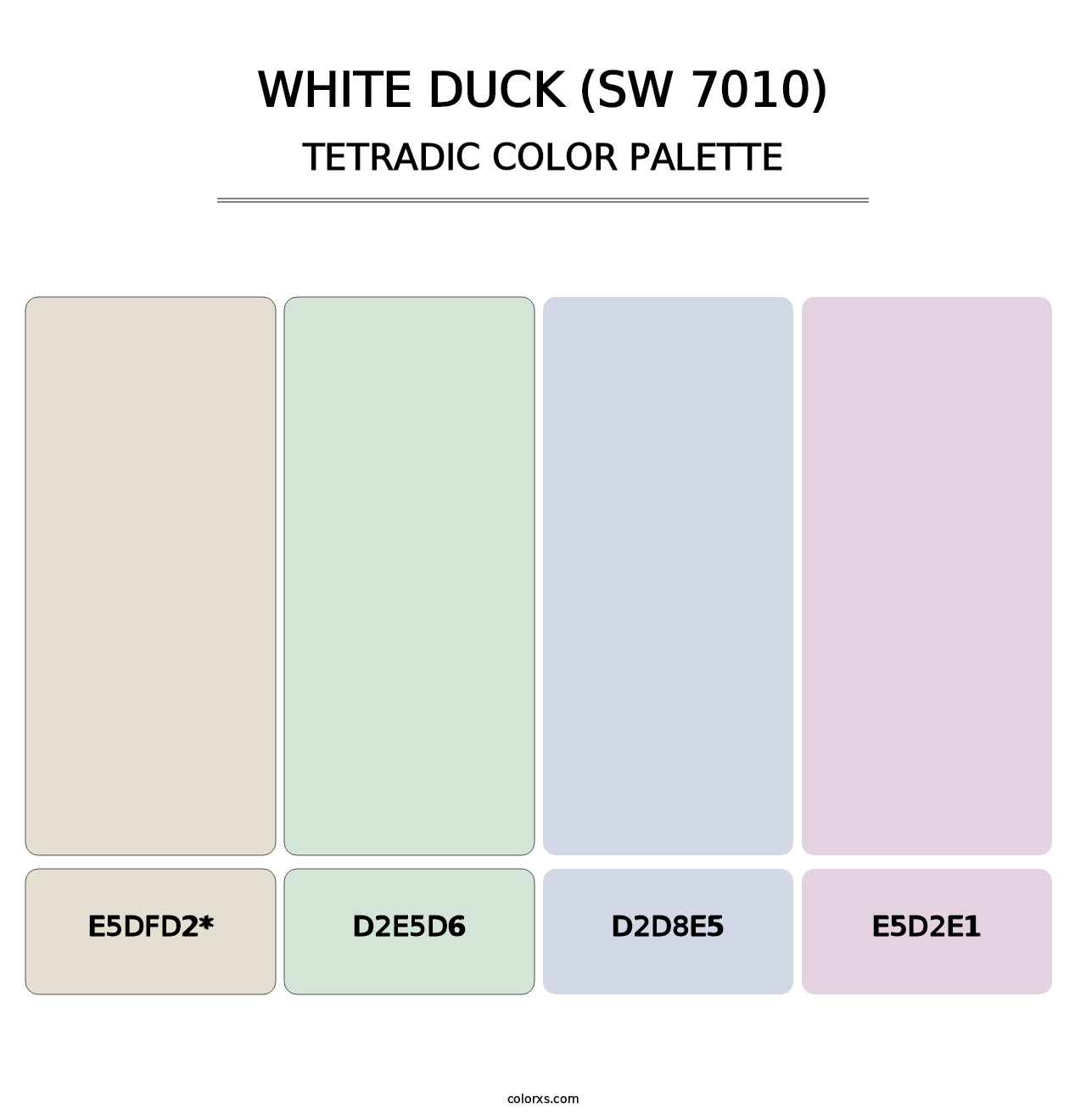 White Duck (SW 7010) - Tetradic Color Palette