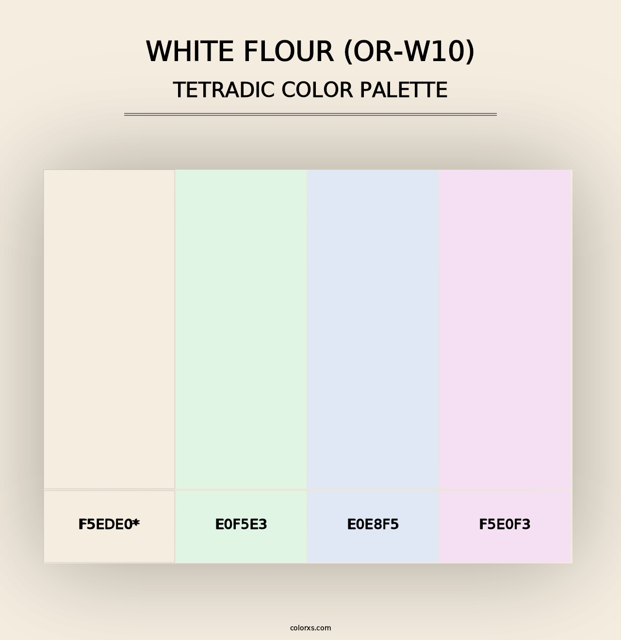 White Flour (OR-W10) - Tetradic Color Palette