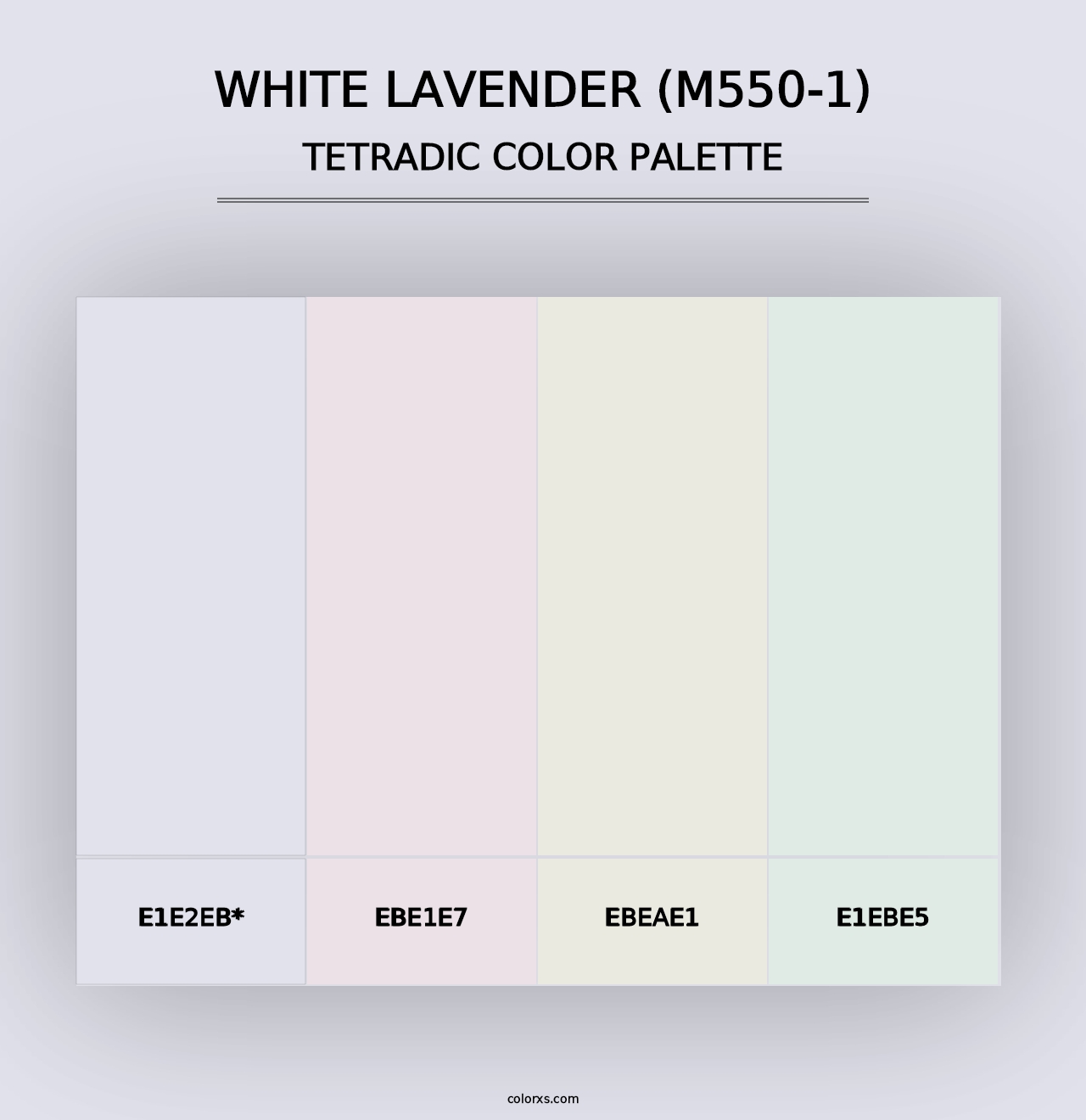 White Lavender (M550-1) - Tetradic Color Palette