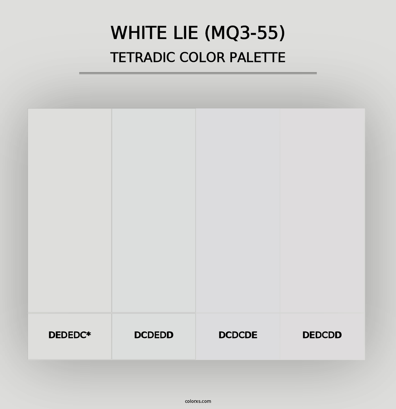 White Lie (MQ3-55) - Tetradic Color Palette