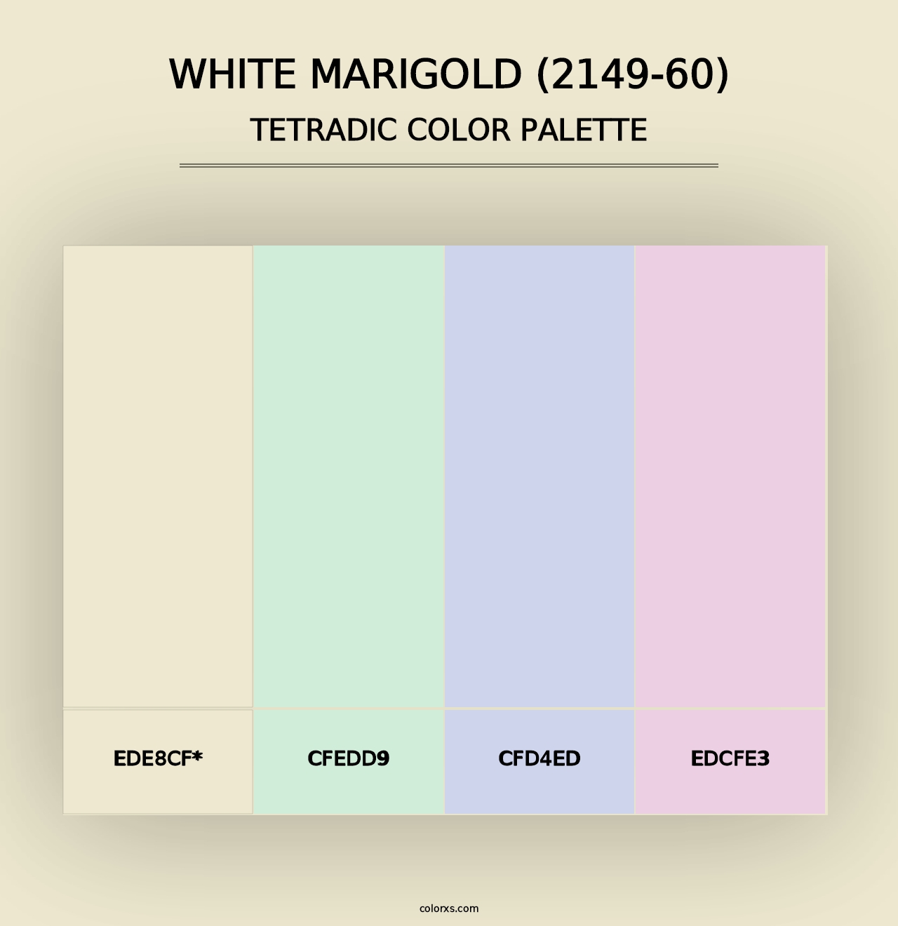 White Marigold (2149-60) - Tetradic Color Palette