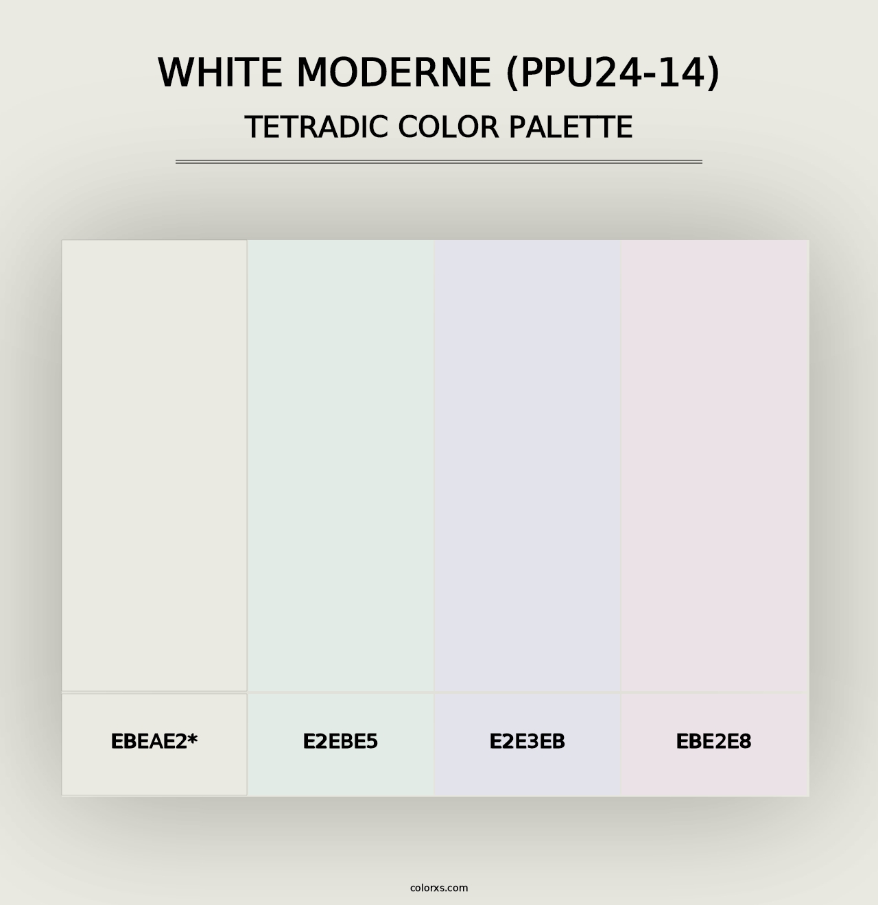 White Moderne (PPU24-14) - Tetradic Color Palette