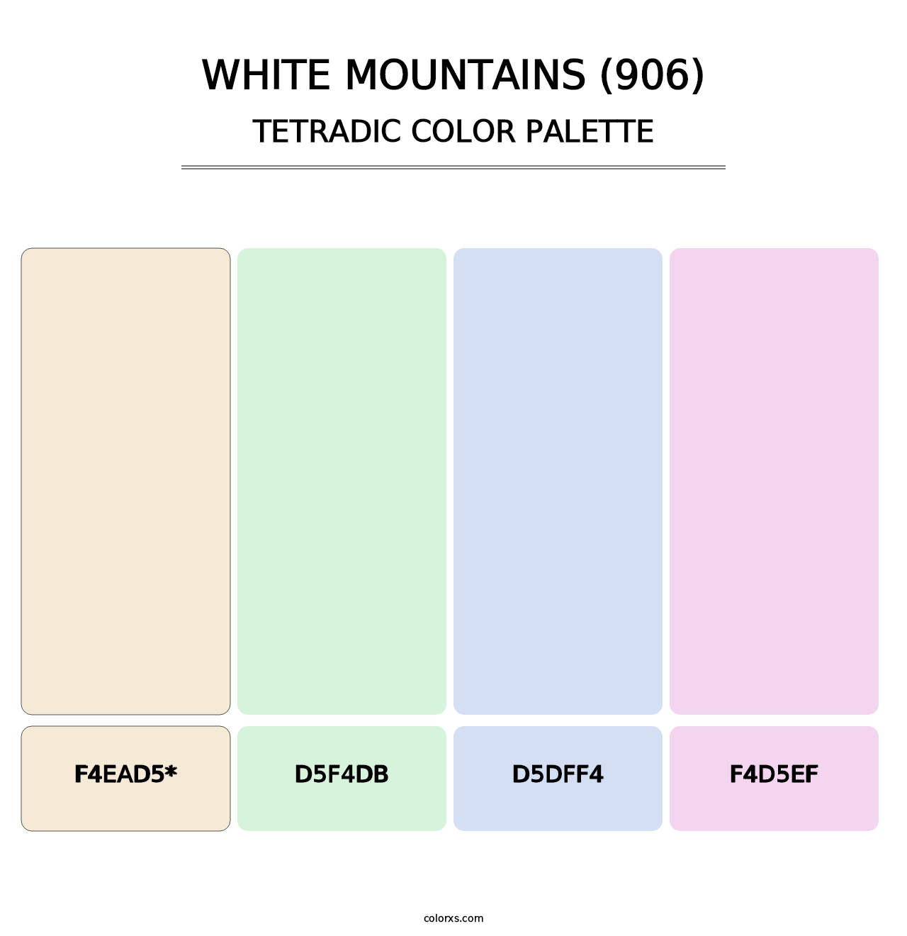 White Mountains (906) - Tetradic Color Palette