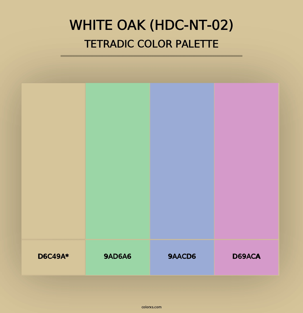 White Oak (HDC-NT-02) - Tetradic Color Palette