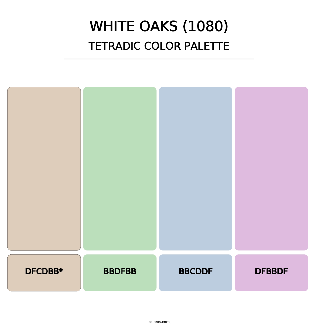 White Oaks (1080) - Tetradic Color Palette