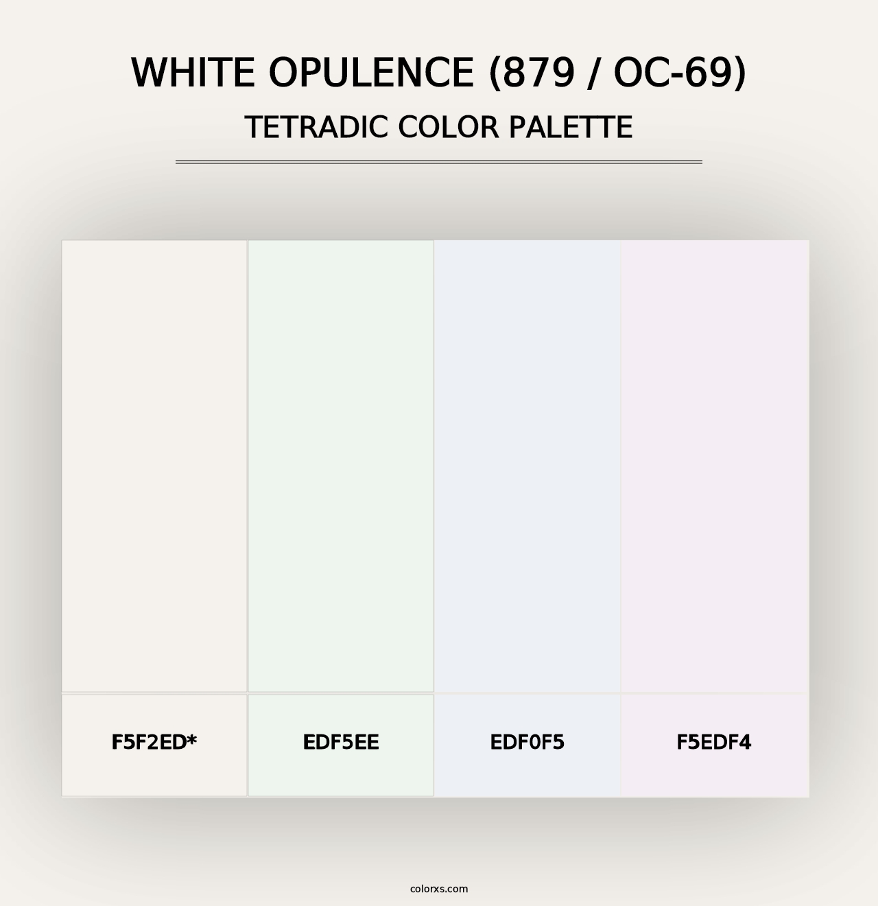 White Opulence (879 / OC-69) - Tetradic Color Palette