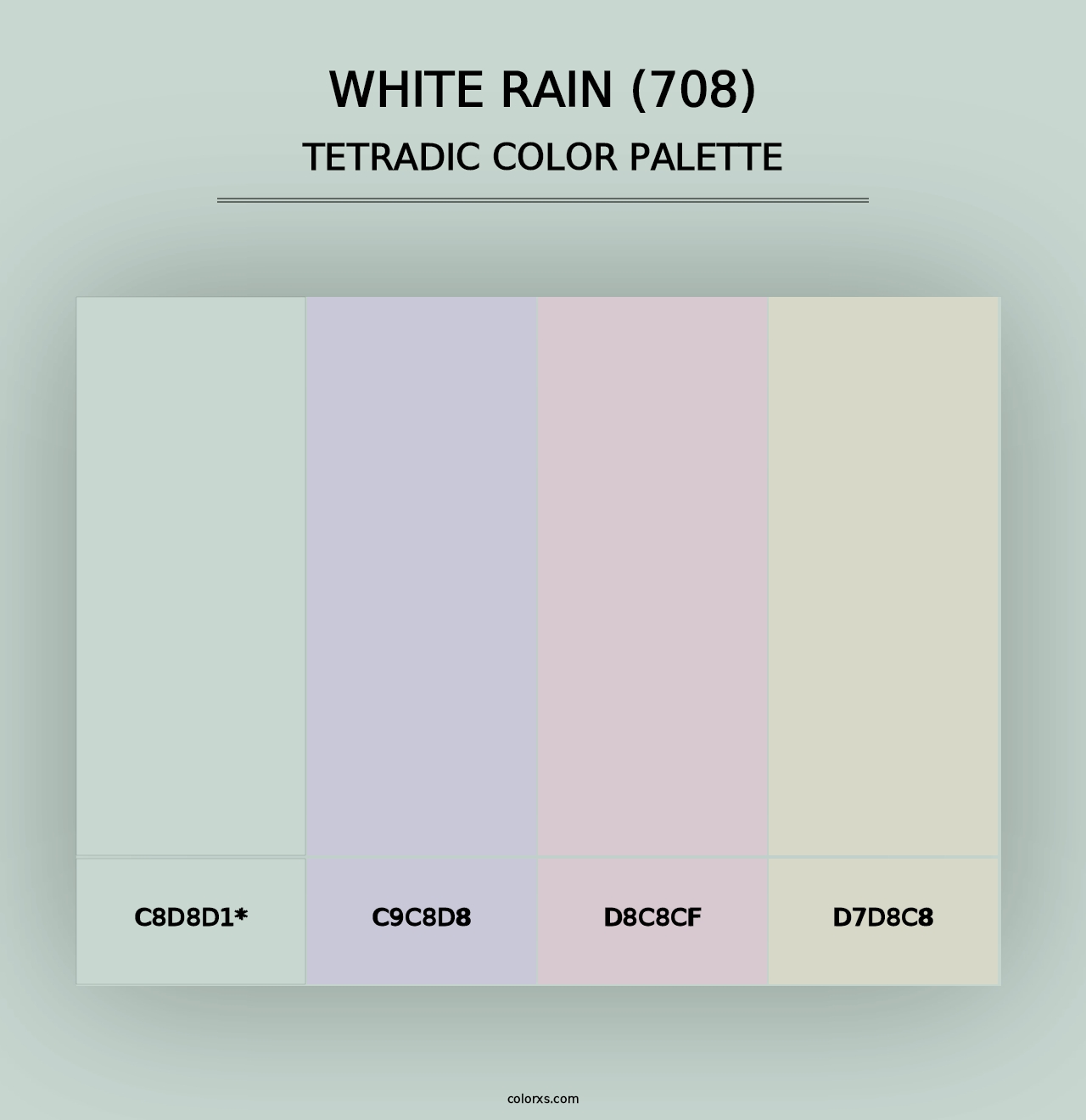 White Rain (708) - Tetradic Color Palette