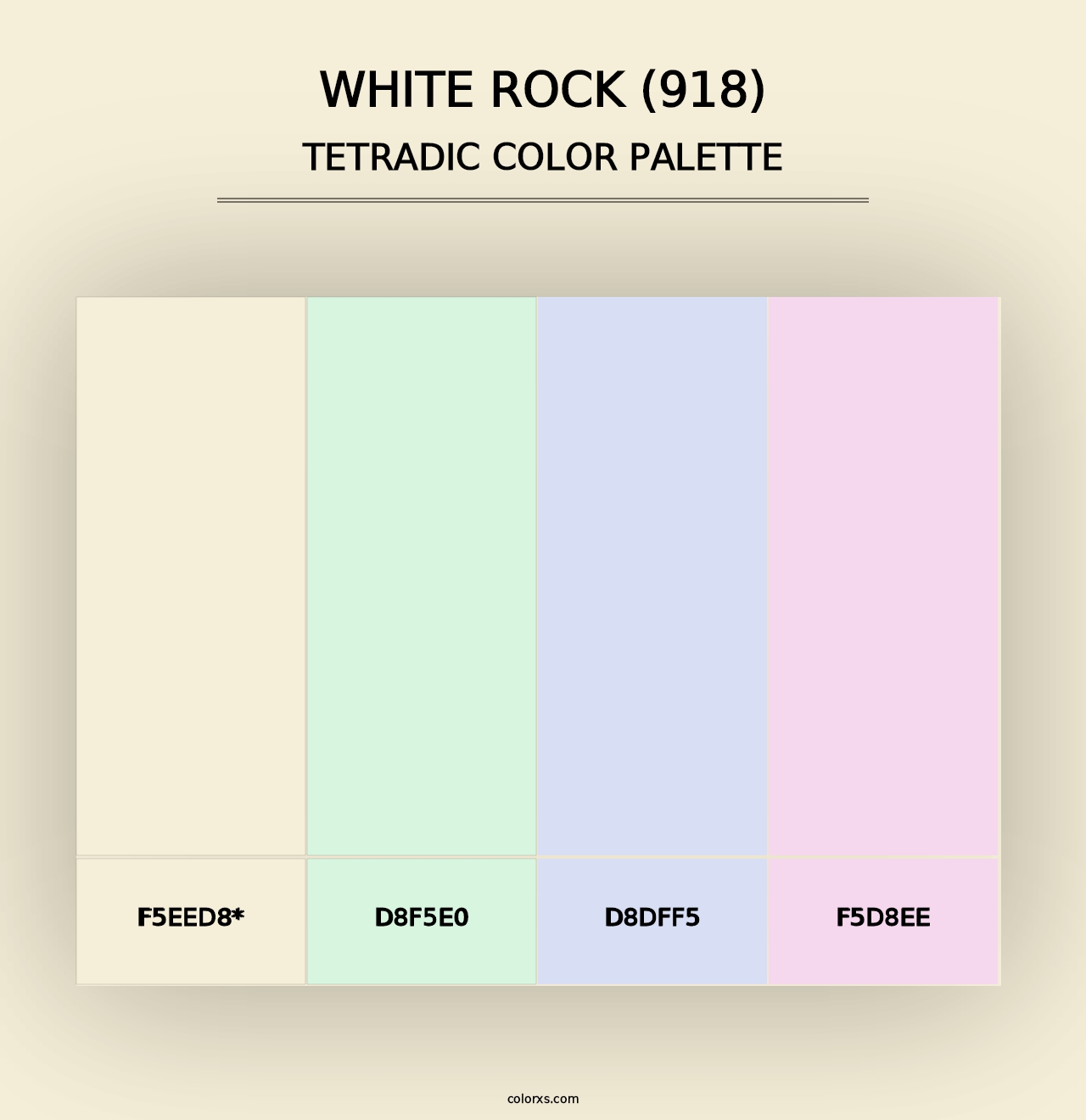 White Rock (918) - Tetradic Color Palette