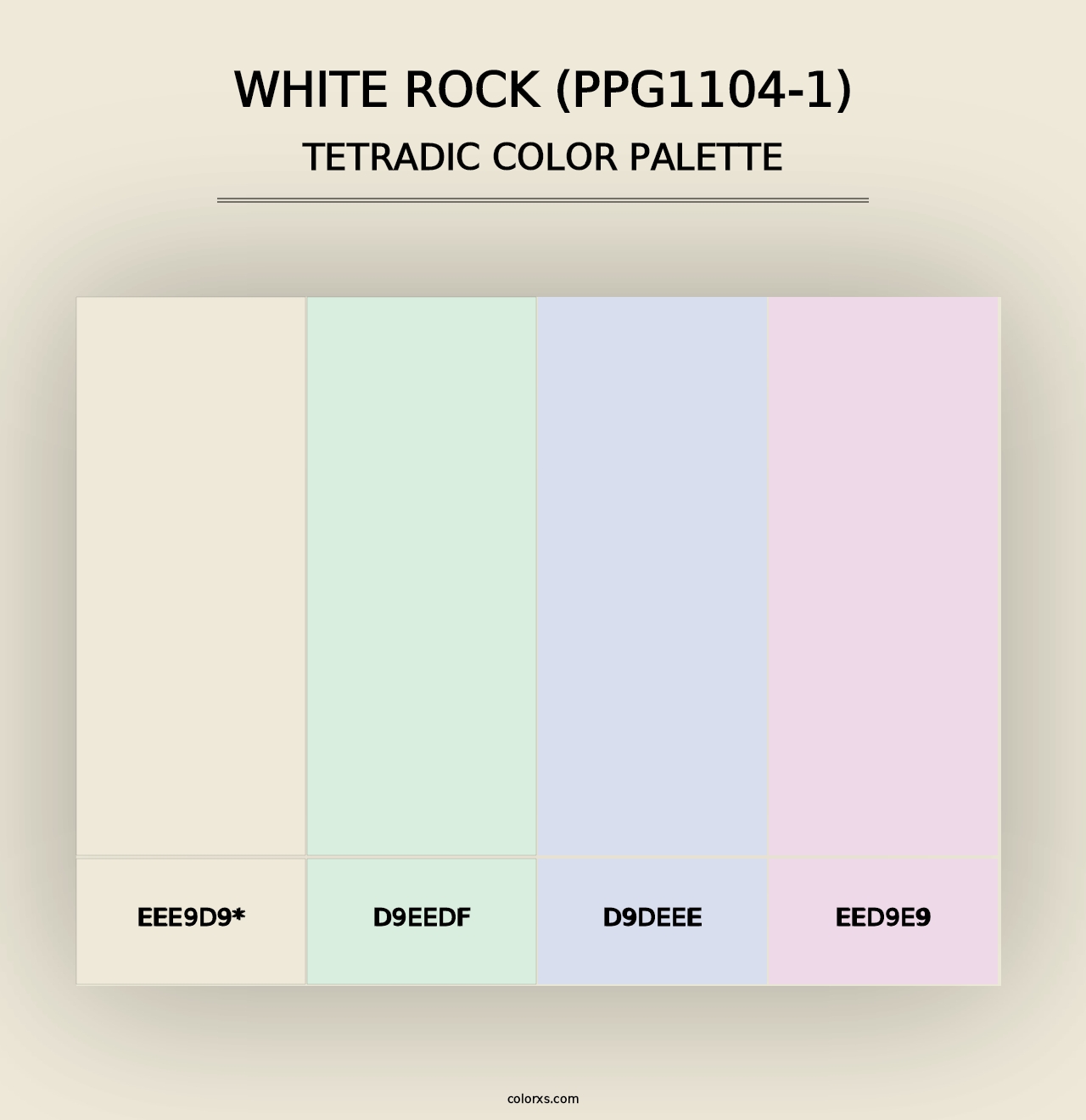 White Rock (PPG1104-1) - Tetradic Color Palette