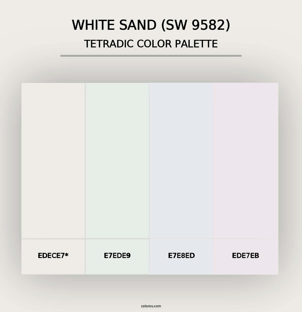 White Sand (SW 9582) - Tetradic Color Palette