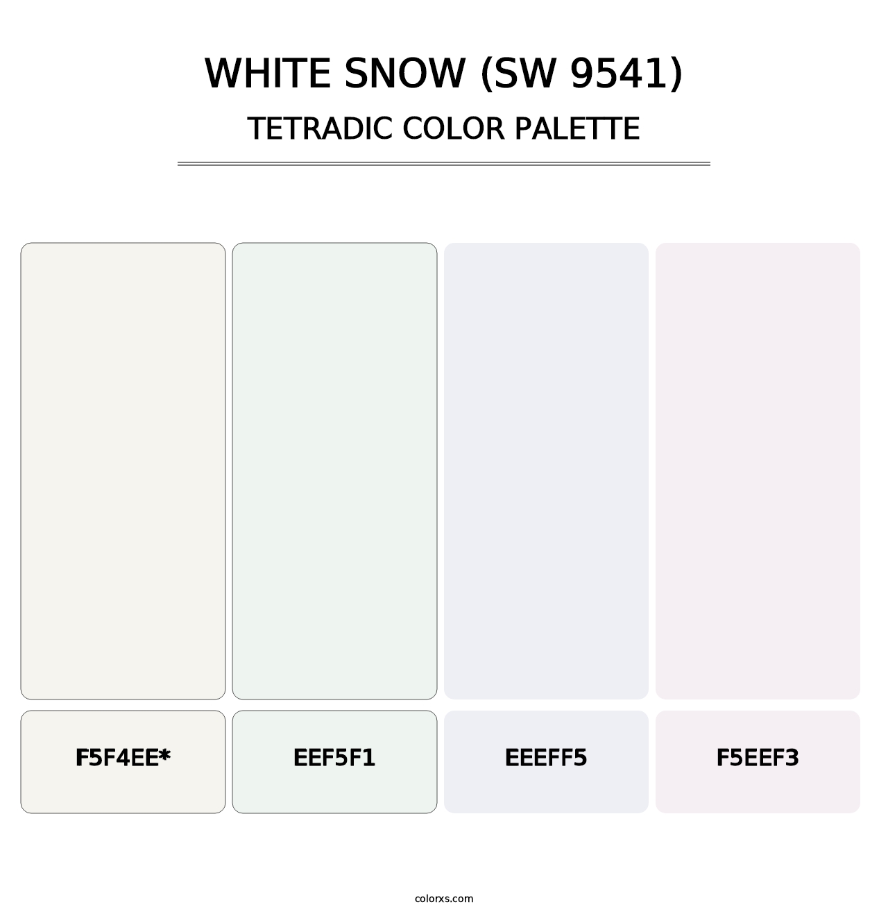 White Snow (SW 9541) - Tetradic Color Palette