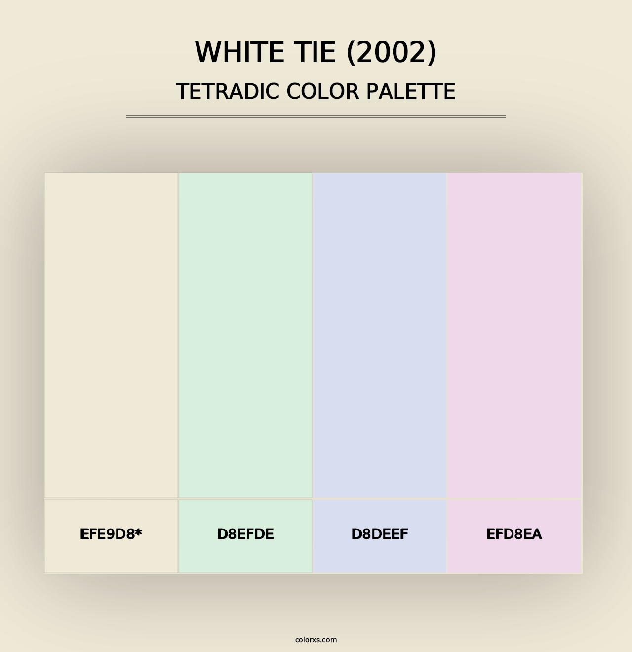 White Tie (2002) - Tetradic Color Palette