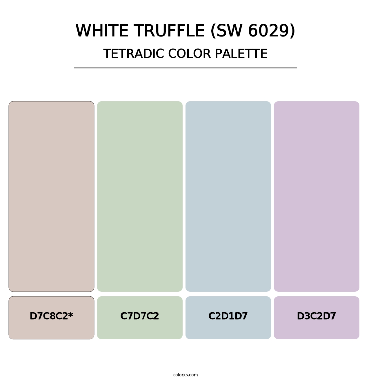 White Truffle (SW 6029) - Tetradic Color Palette