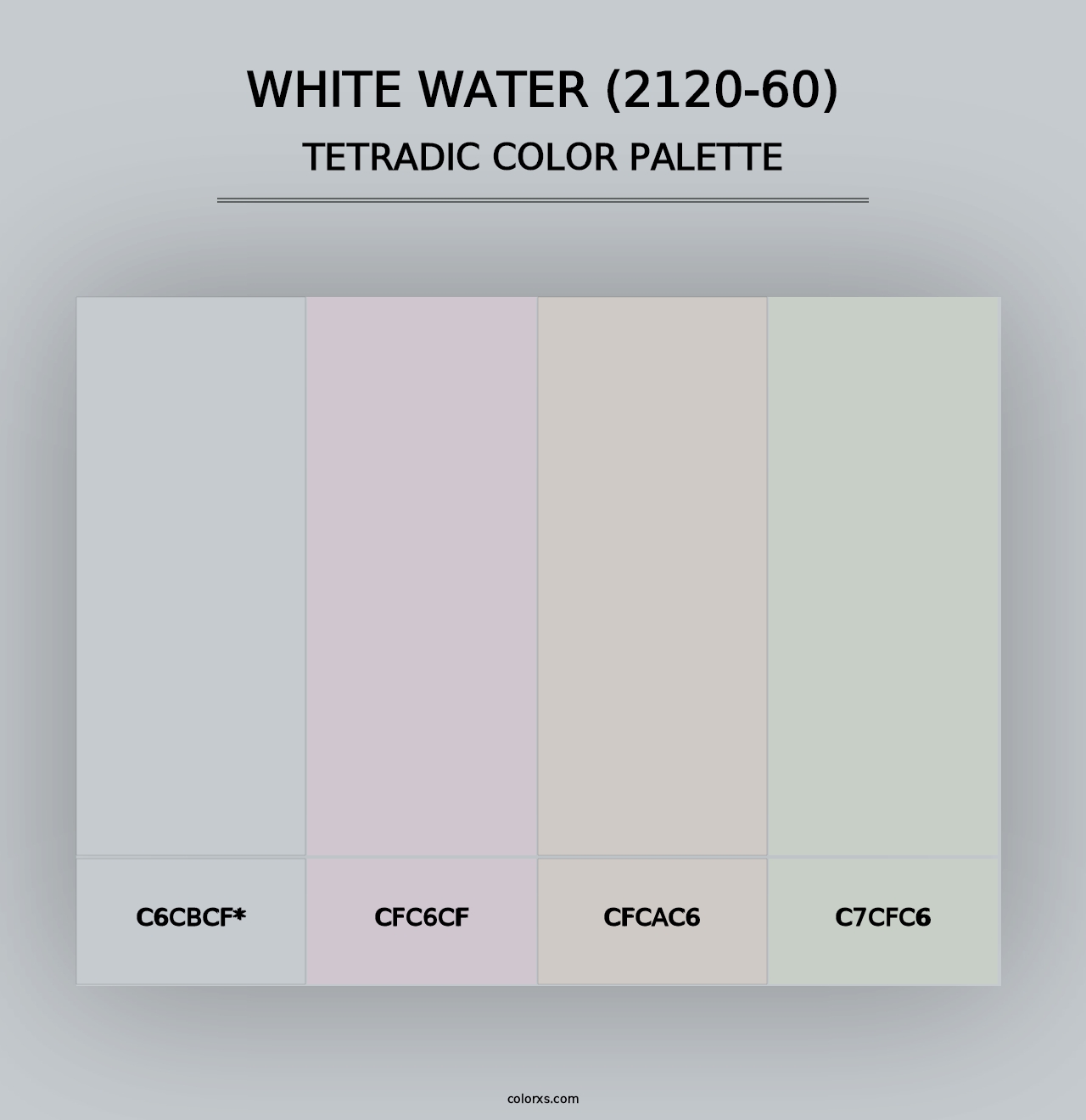 White Water (2120-60) - Tetradic Color Palette