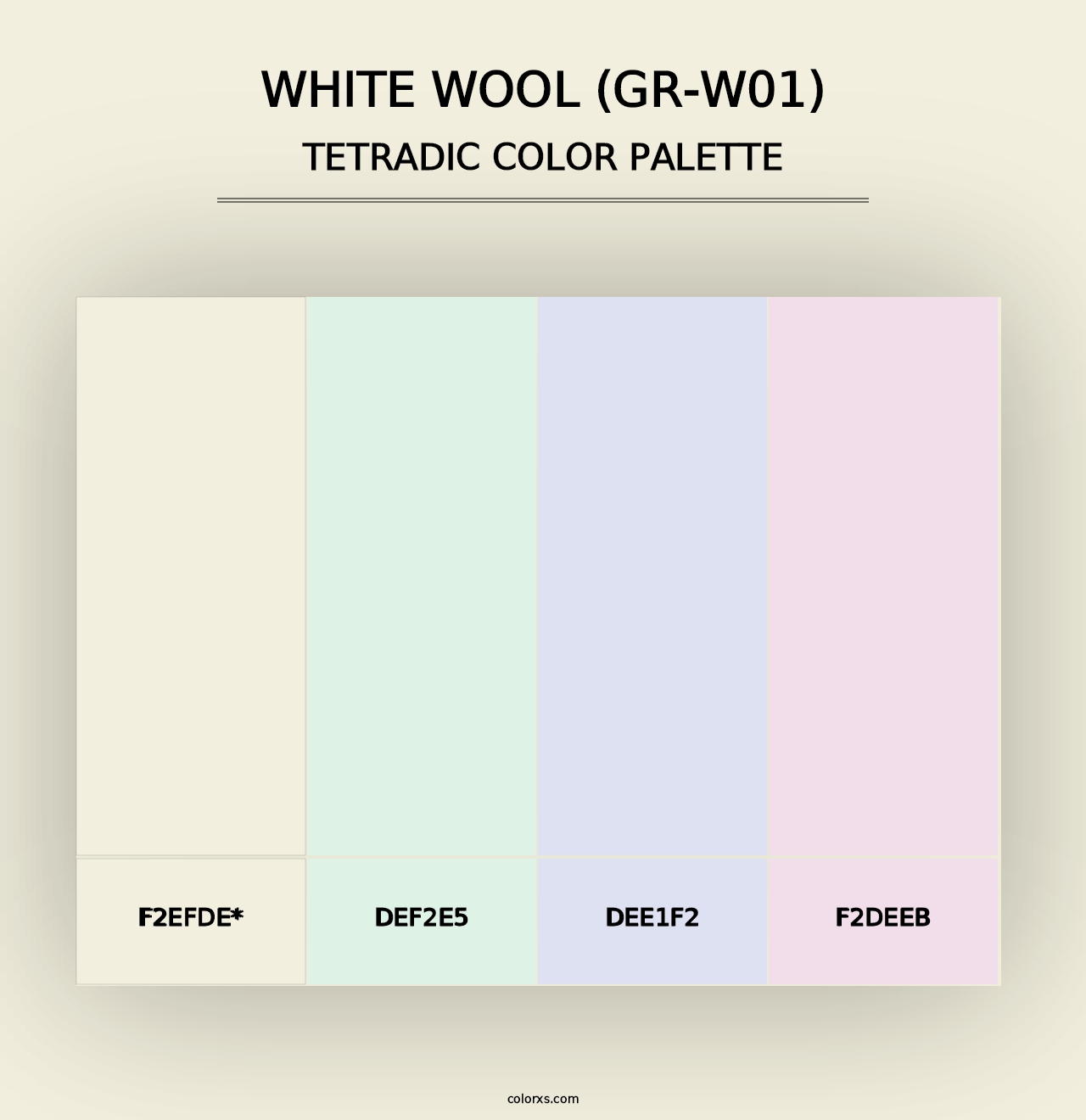 White Wool (GR-W01) - Tetradic Color Palette