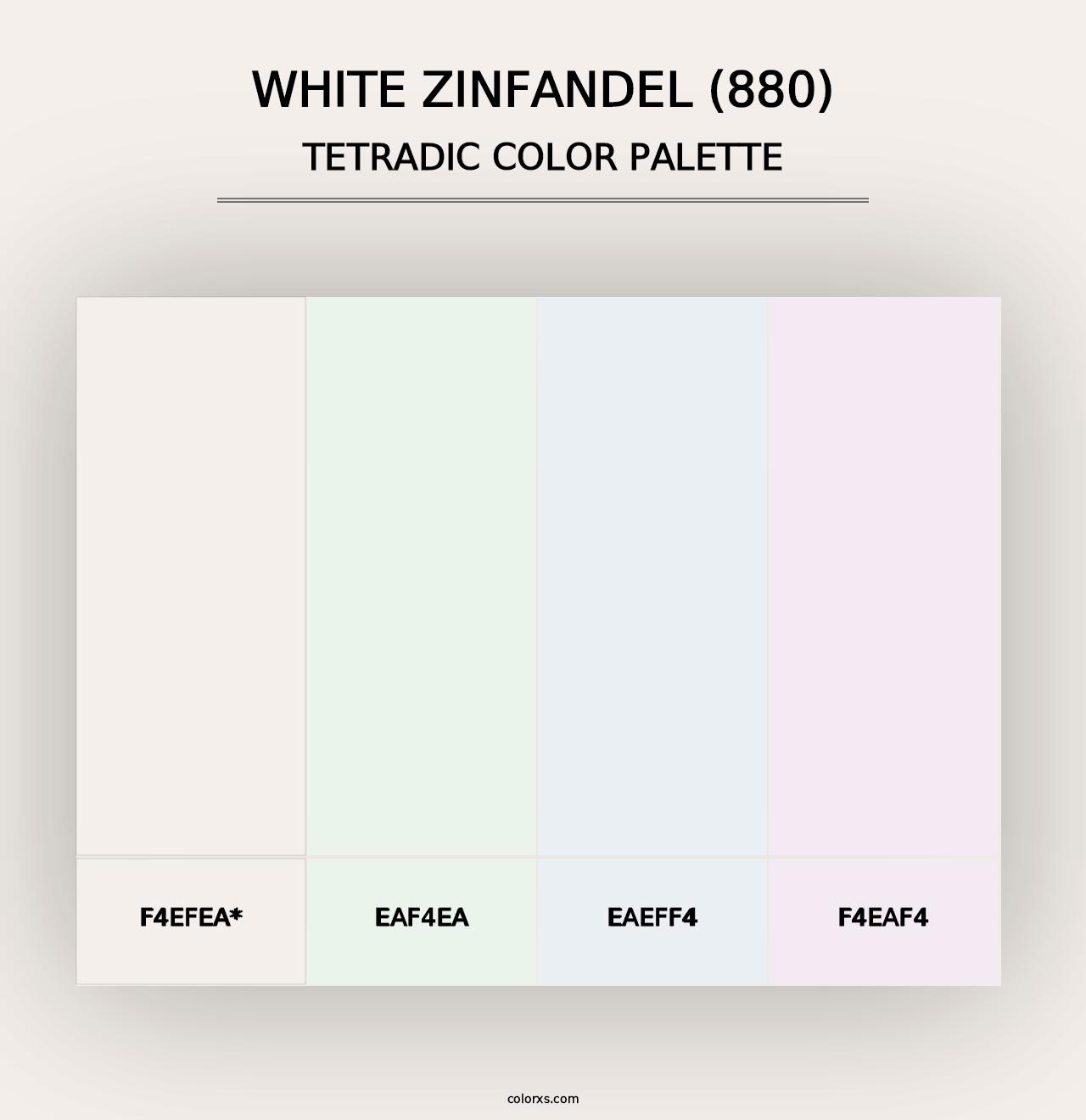 White Zinfandel (880) - Tetradic Color Palette