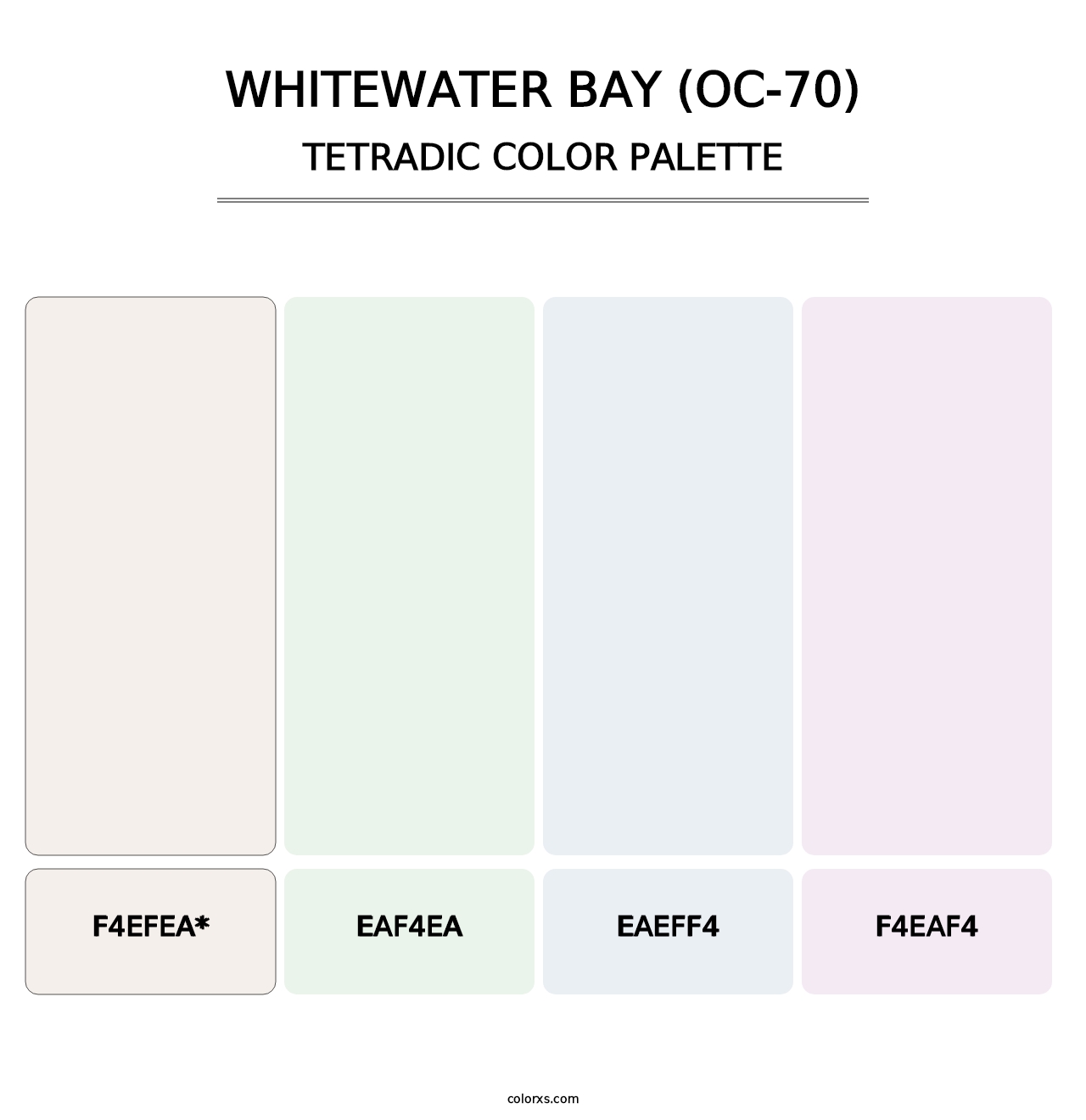 Whitewater Bay (OC-70) - Tetradic Color Palette