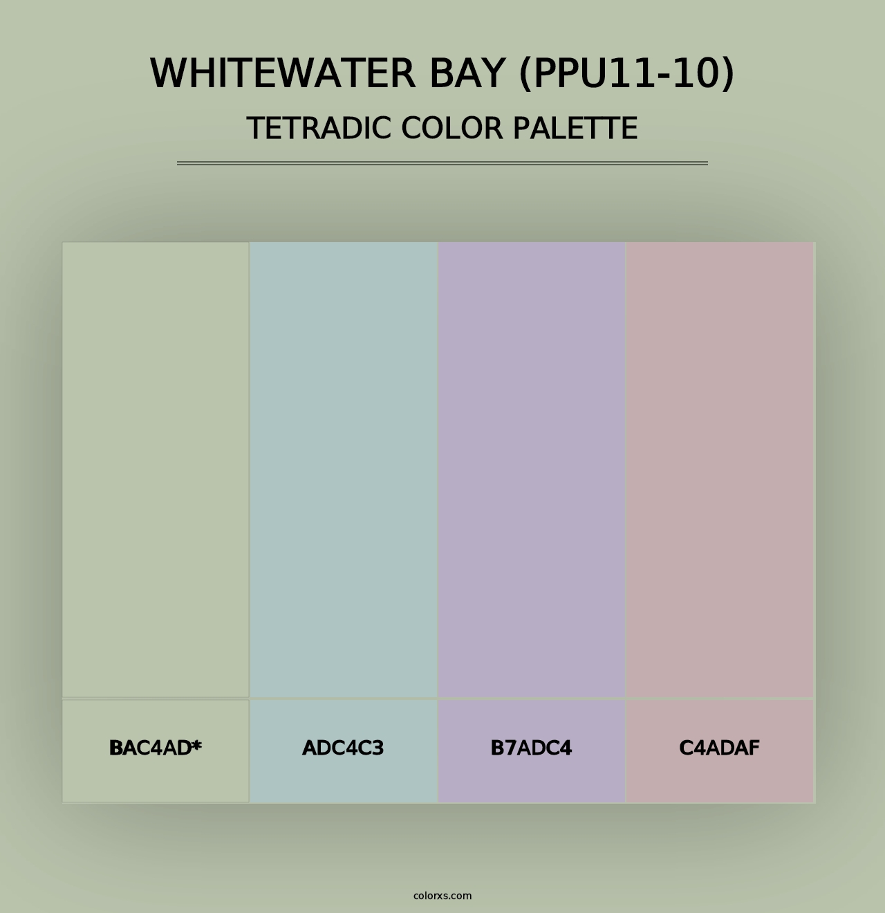 Whitewater Bay (PPU11-10) - Tetradic Color Palette