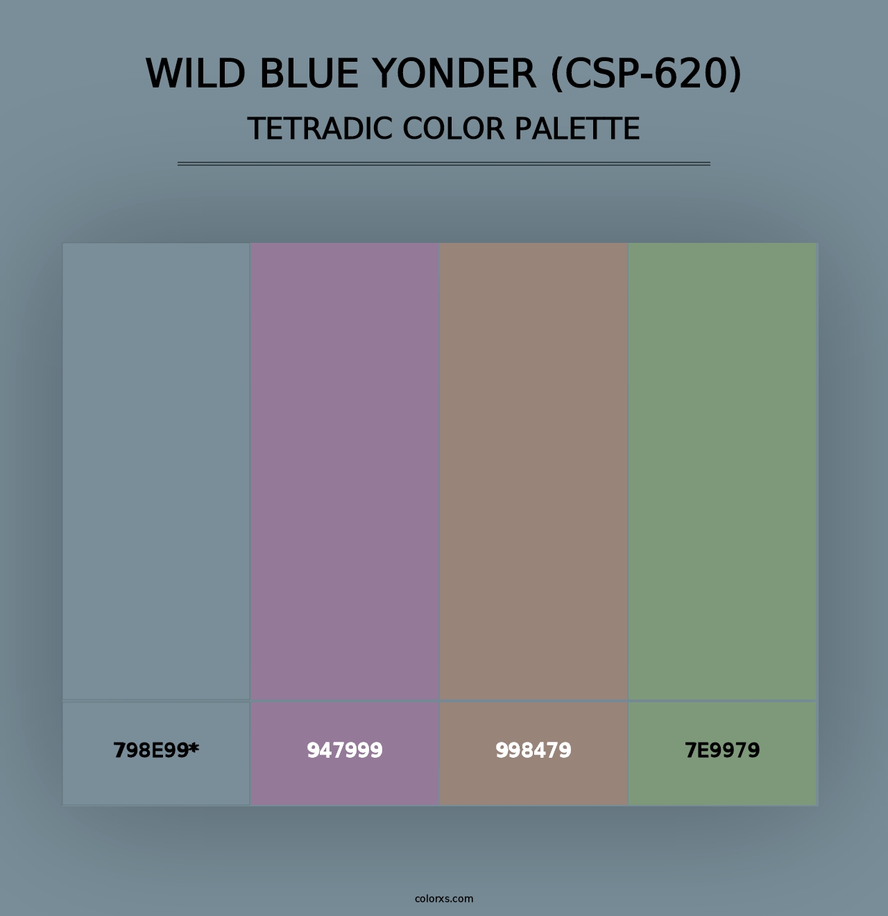 Wild Blue Yonder (CSP-620) - Tetradic Color Palette