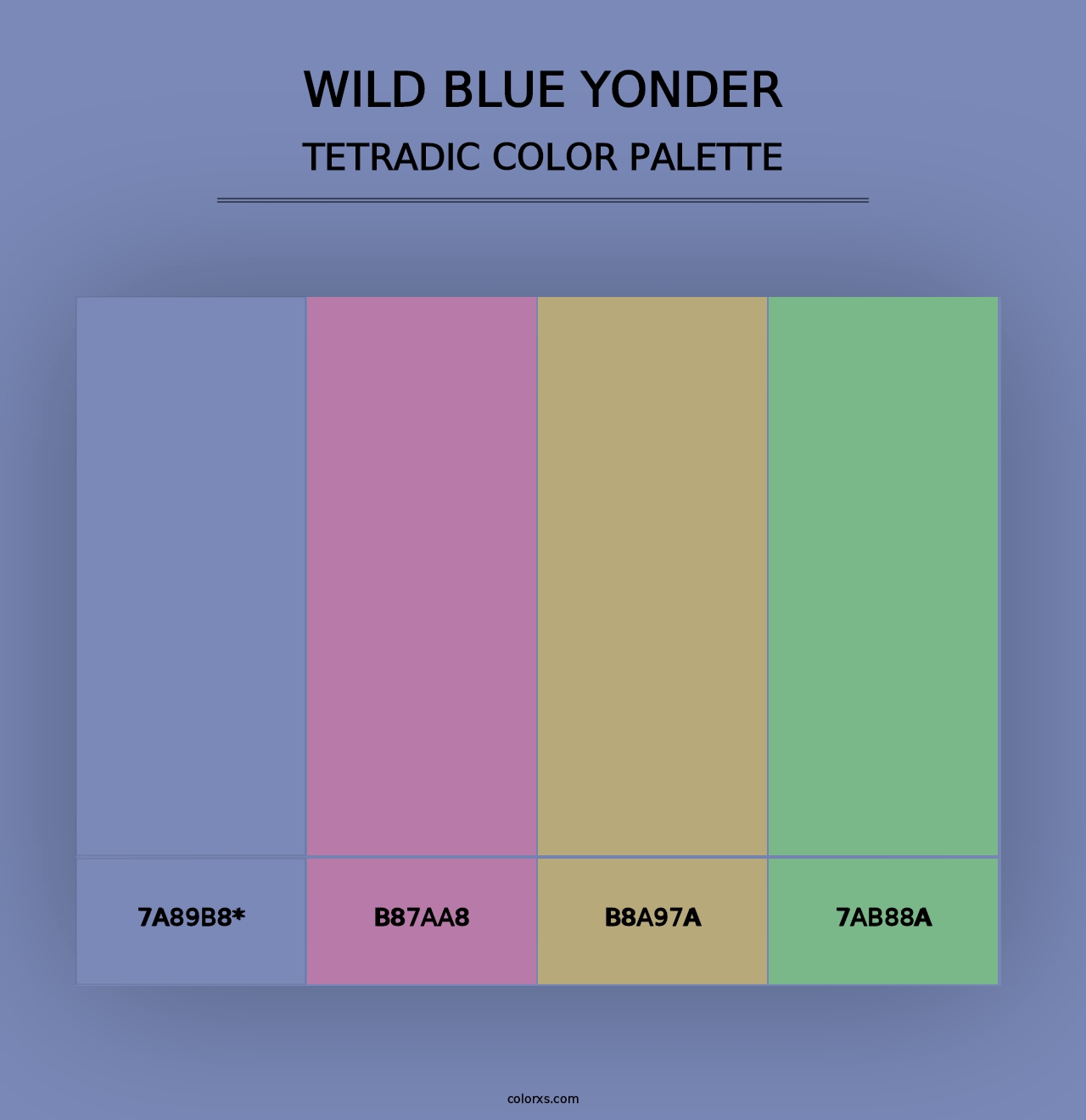 Wild Blue Yonder - Tetradic Color Palette