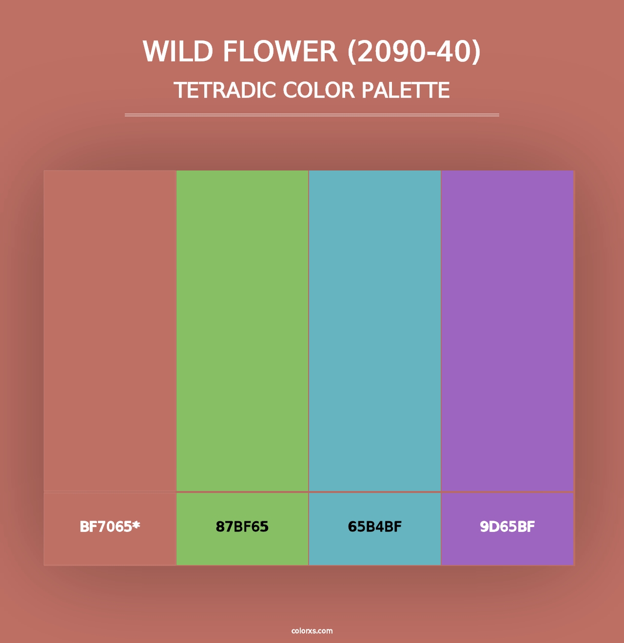 Wild Flower (2090-40) - Tetradic Color Palette