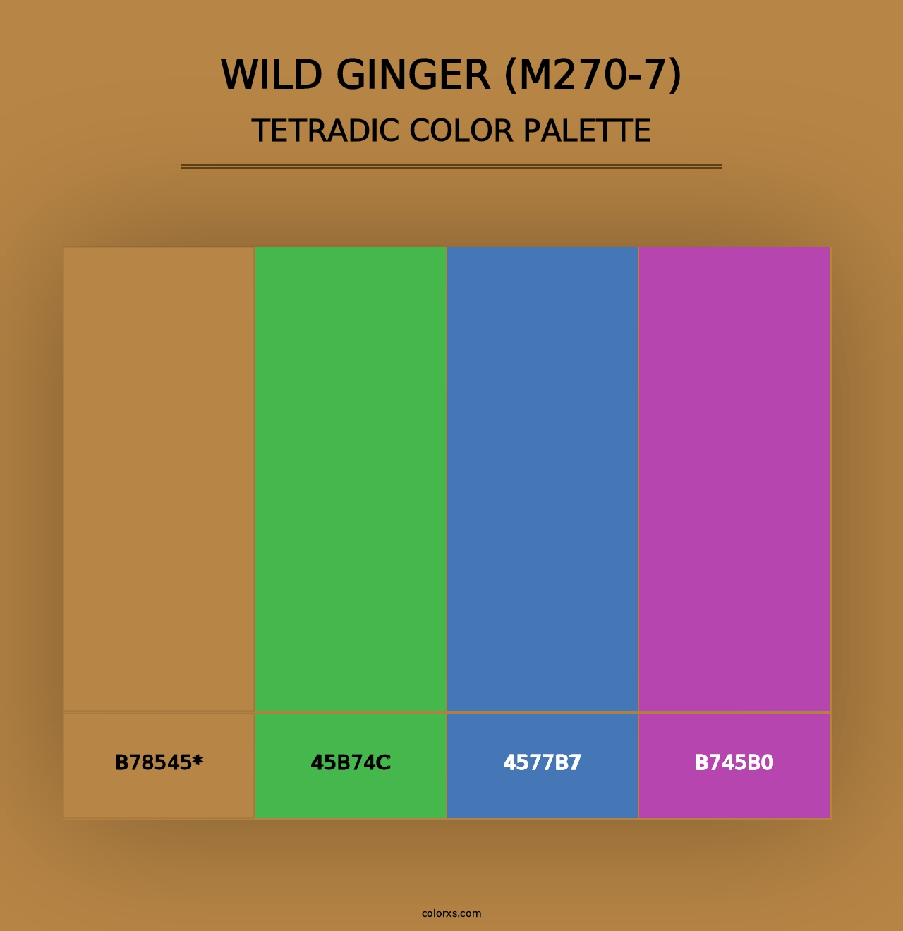 Wild Ginger (M270-7) - Tetradic Color Palette