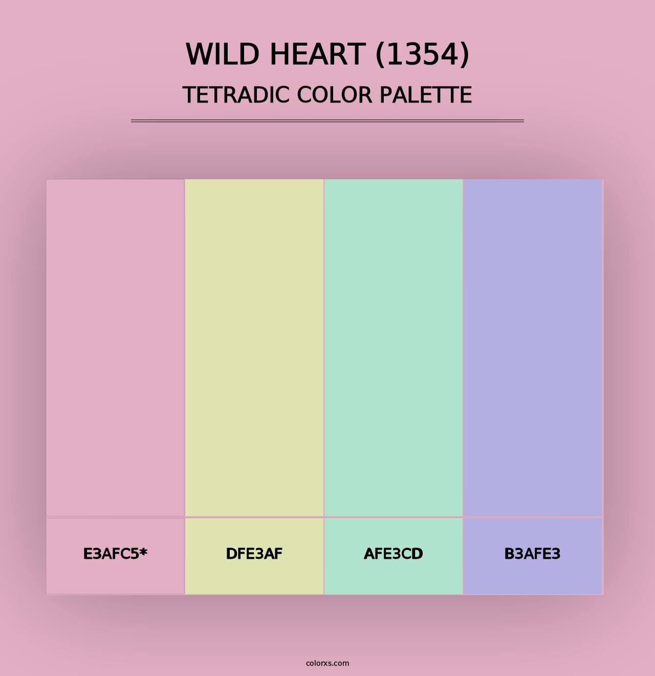 Wild Heart (1354) - Tetradic Color Palette