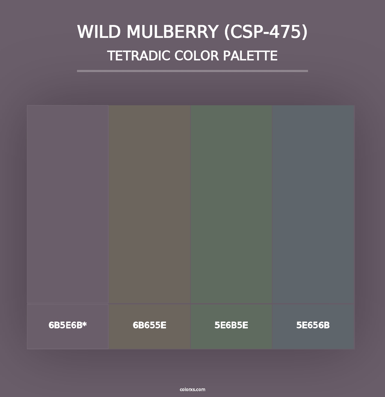 Wild Mulberry (CSP-475) - Tetradic Color Palette