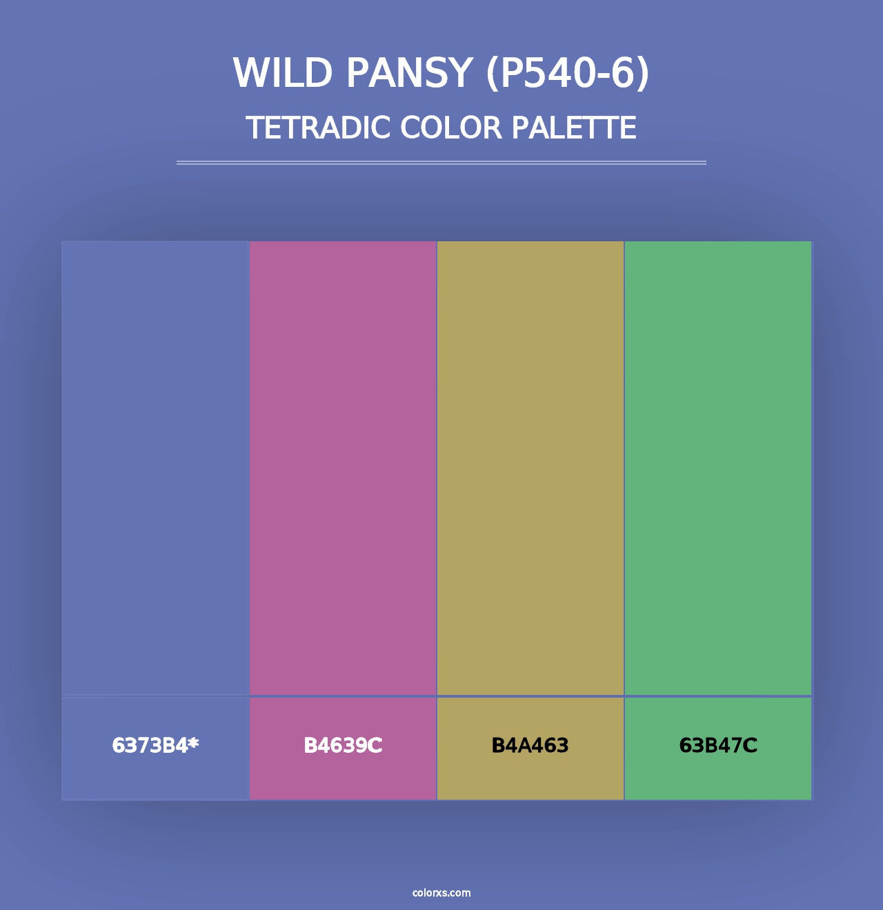 Wild Pansy (P540-6) - Tetradic Color Palette