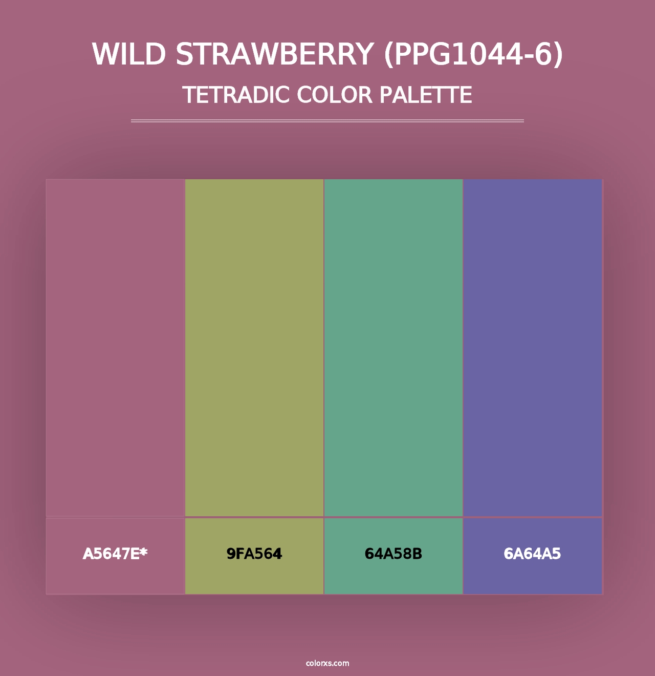 Wild Strawberry (PPG1044-6) - Tetradic Color Palette