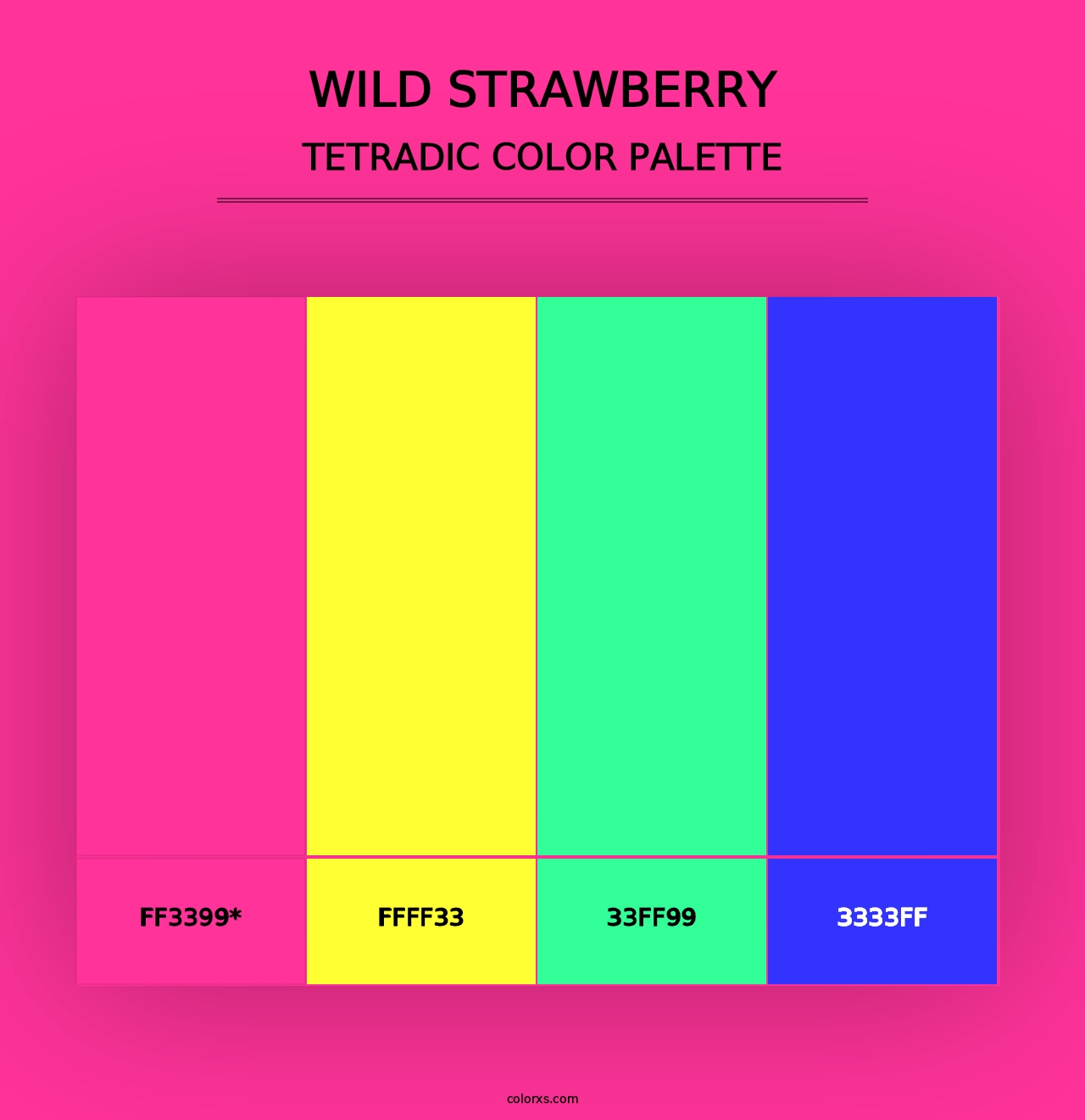 Wild Strawberry - Tetradic Color Palette