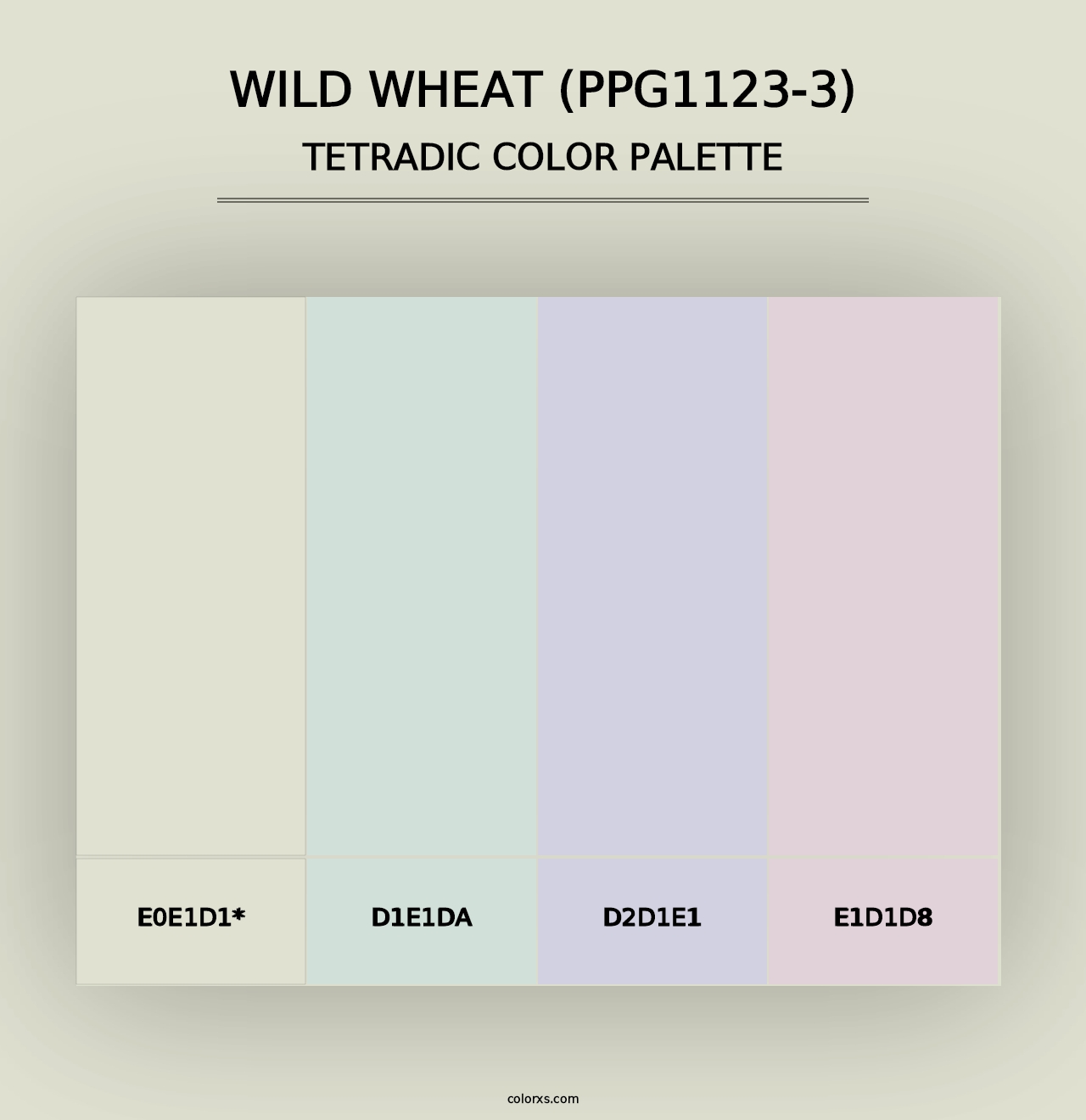 Wild Wheat (PPG1123-3) - Tetradic Color Palette