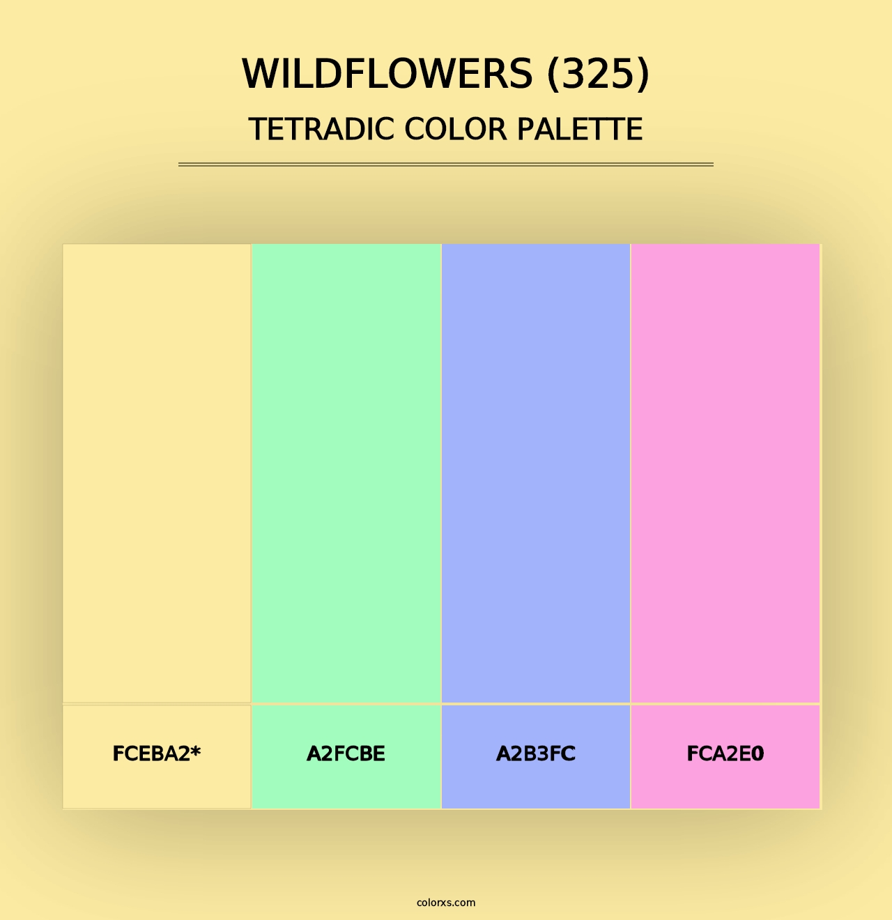 Wildflowers (325) - Tetradic Color Palette