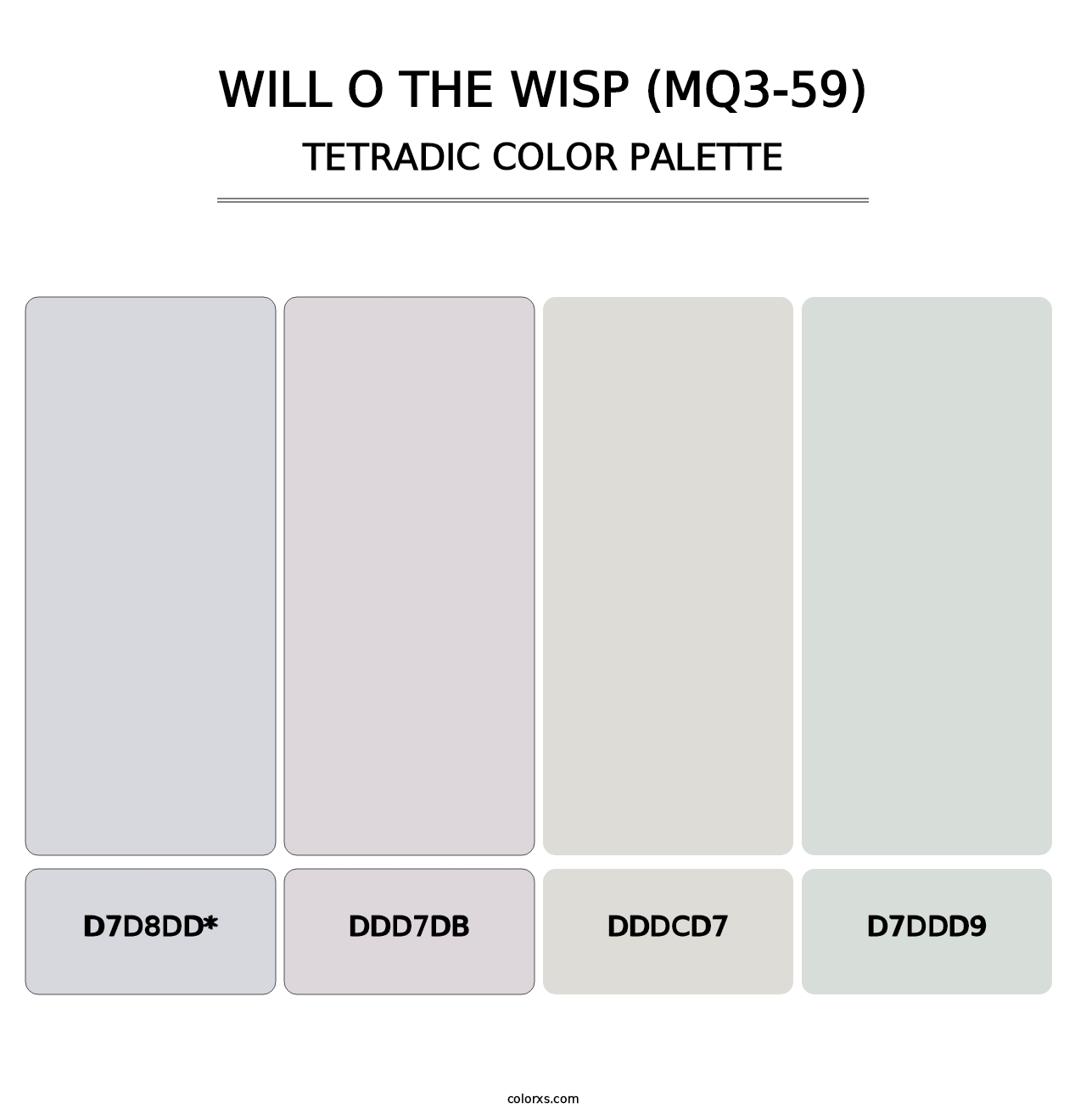 Will O The Wisp (MQ3-59) - Tetradic Color Palette