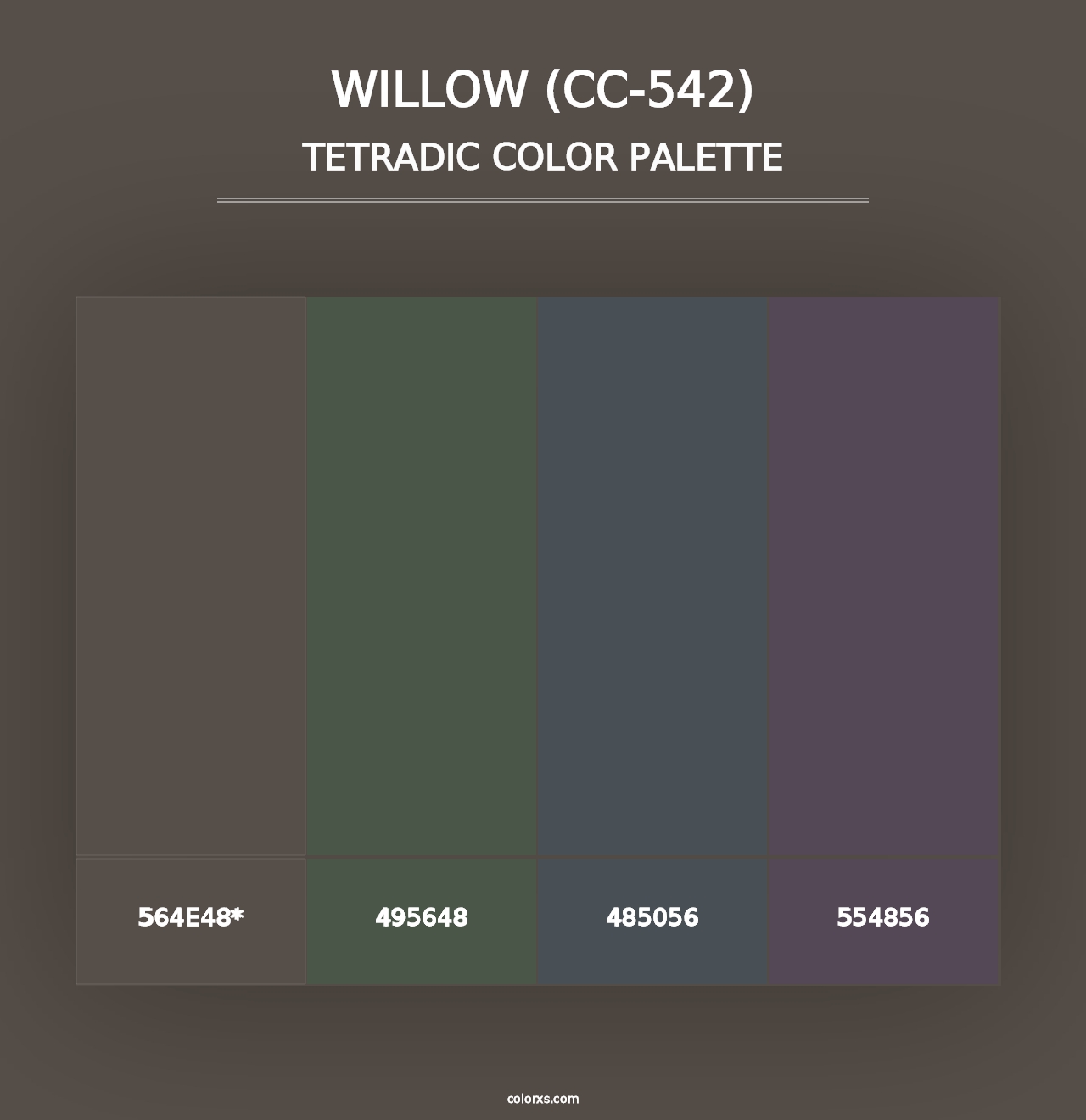 Willow (CC-542) - Tetradic Color Palette