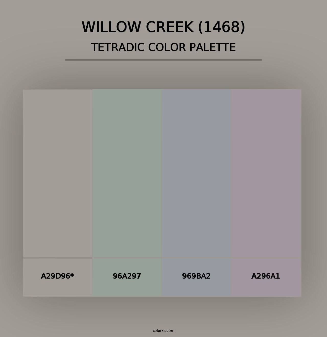 Willow Creek (1468) - Tetradic Color Palette