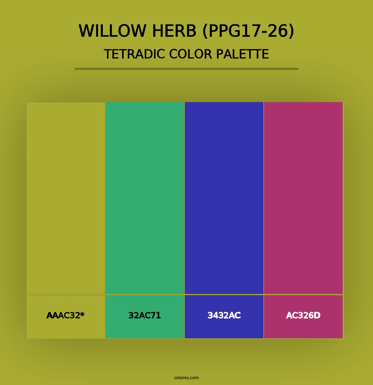 Willow Herb (PPG17-26) - Tetradic Color Palette