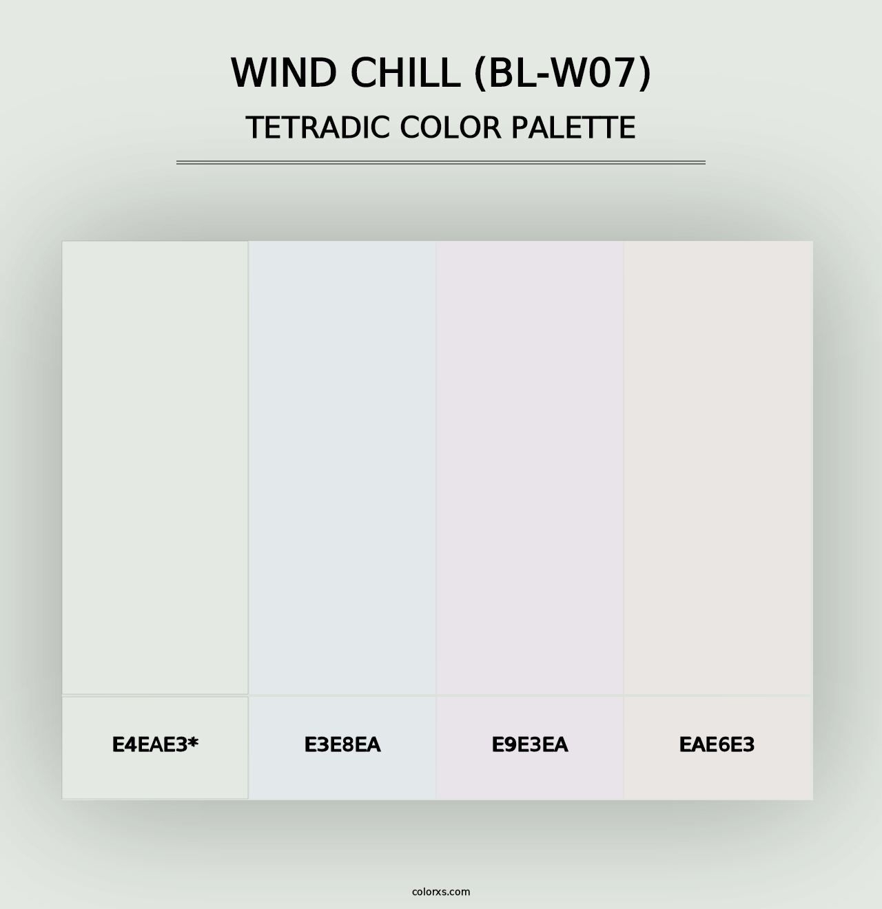 Wind Chill (BL-W07) - Tetradic Color Palette