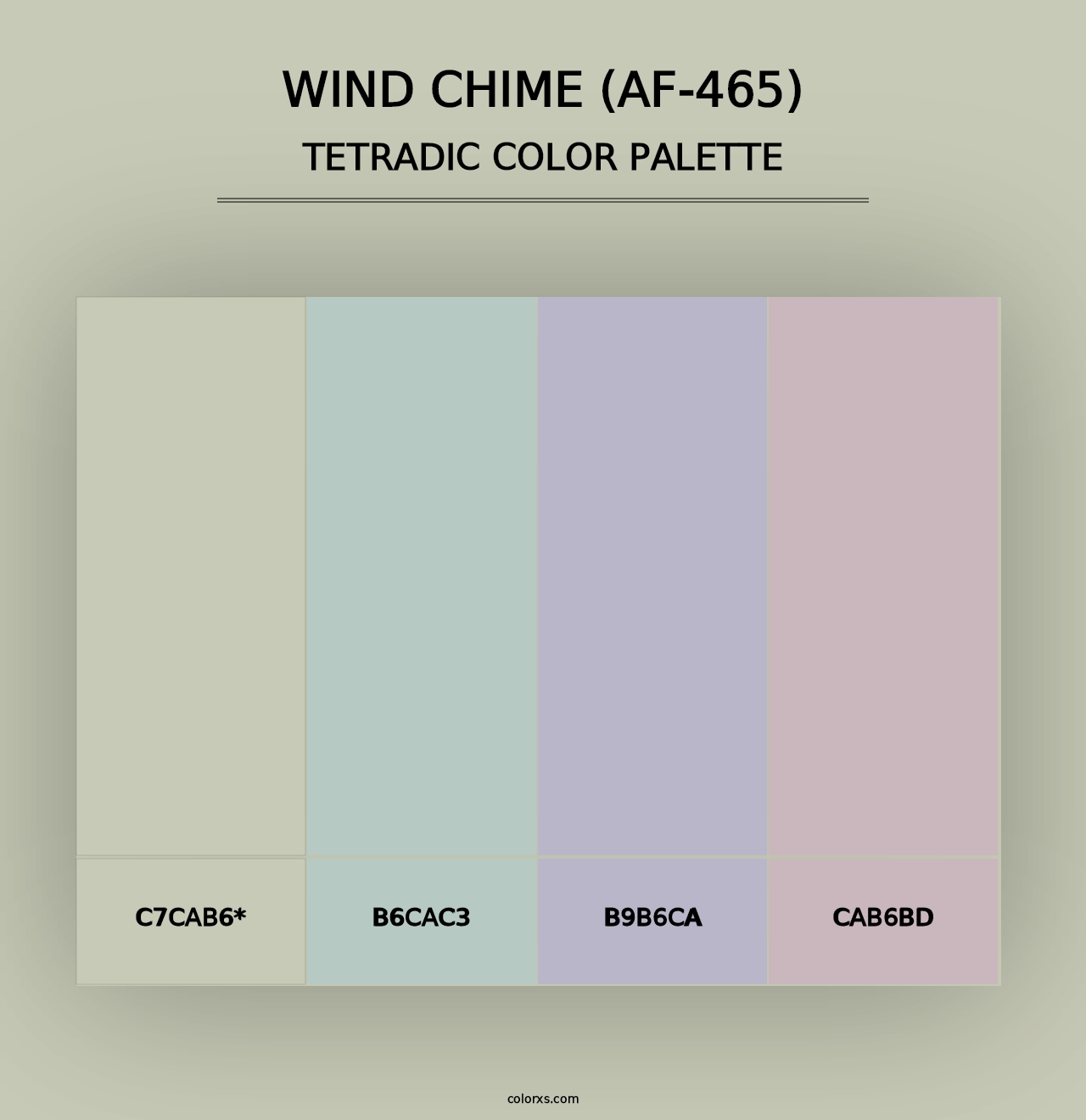 Wind Chime (AF-465) - Tetradic Color Palette