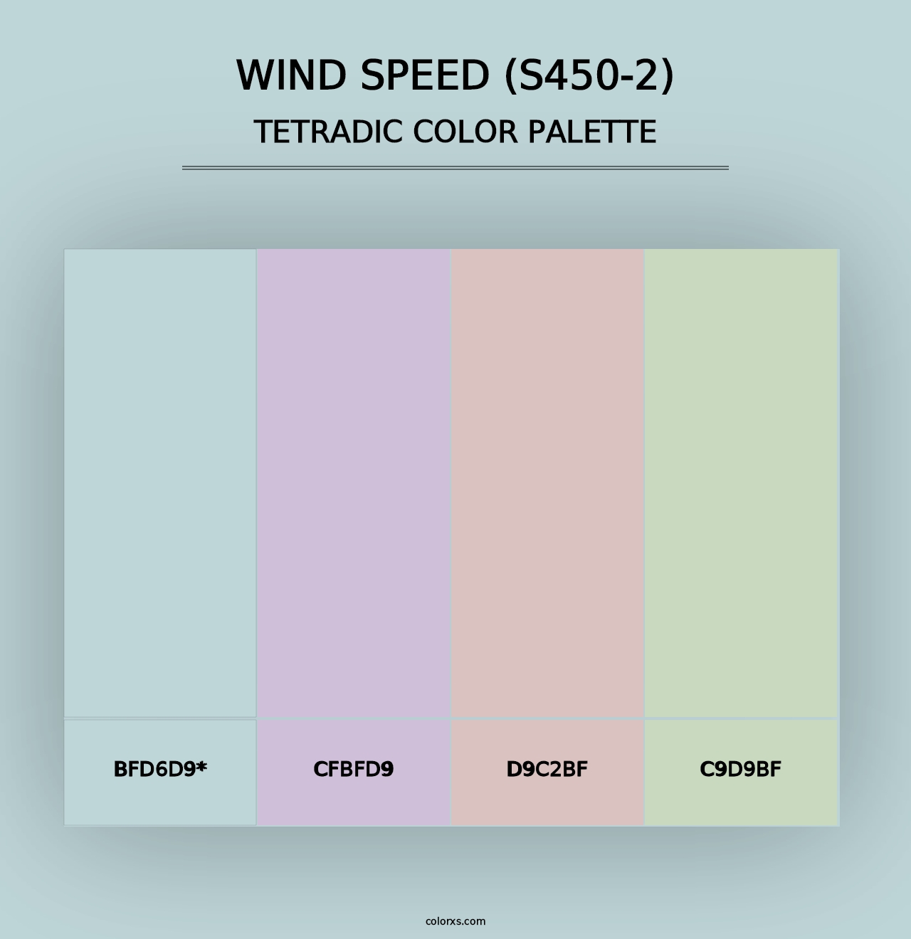 Wind Speed (S450-2) - Tetradic Color Palette