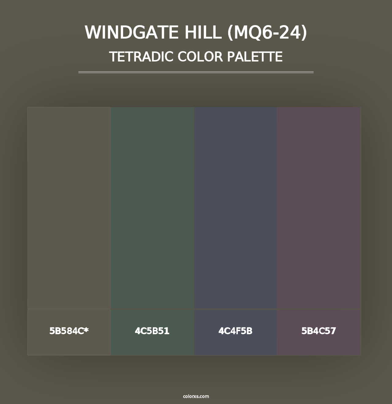 Windgate Hill (MQ6-24) - Tetradic Color Palette