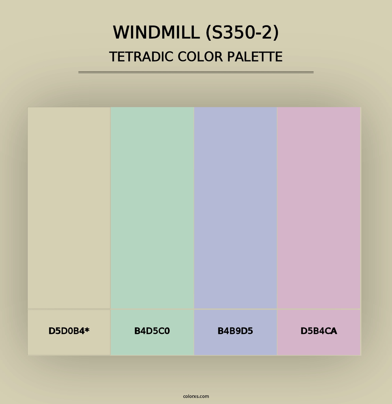 Windmill (S350-2) - Tetradic Color Palette