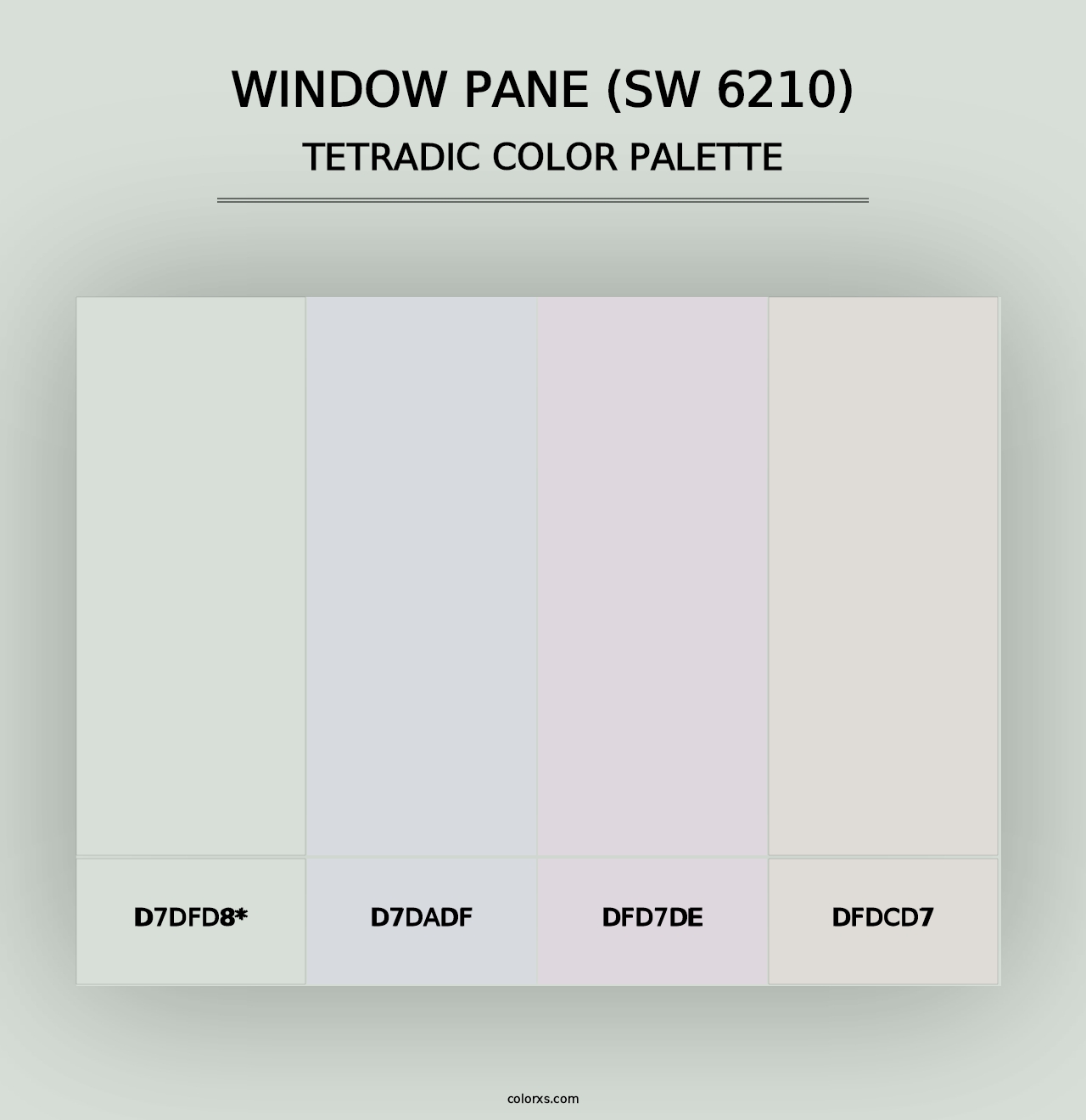 Window Pane (SW 6210) - Tetradic Color Palette