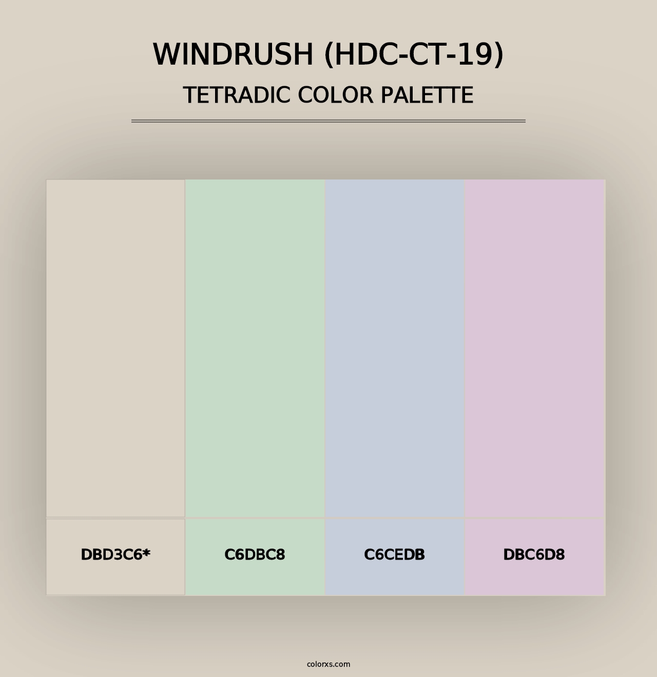 Windrush (HDC-CT-19) - Tetradic Color Palette