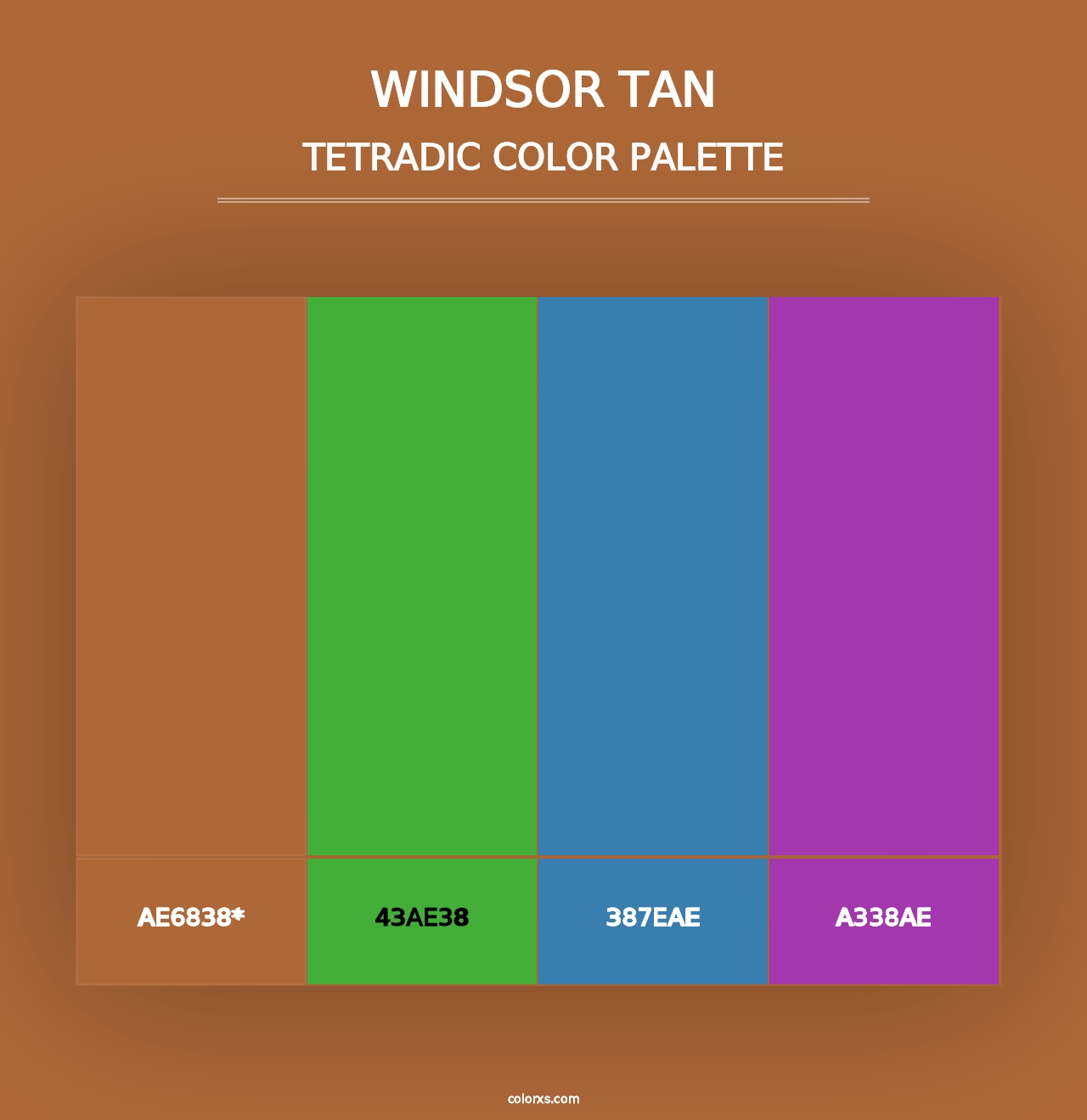 Windsor Tan - Tetradic Color Palette