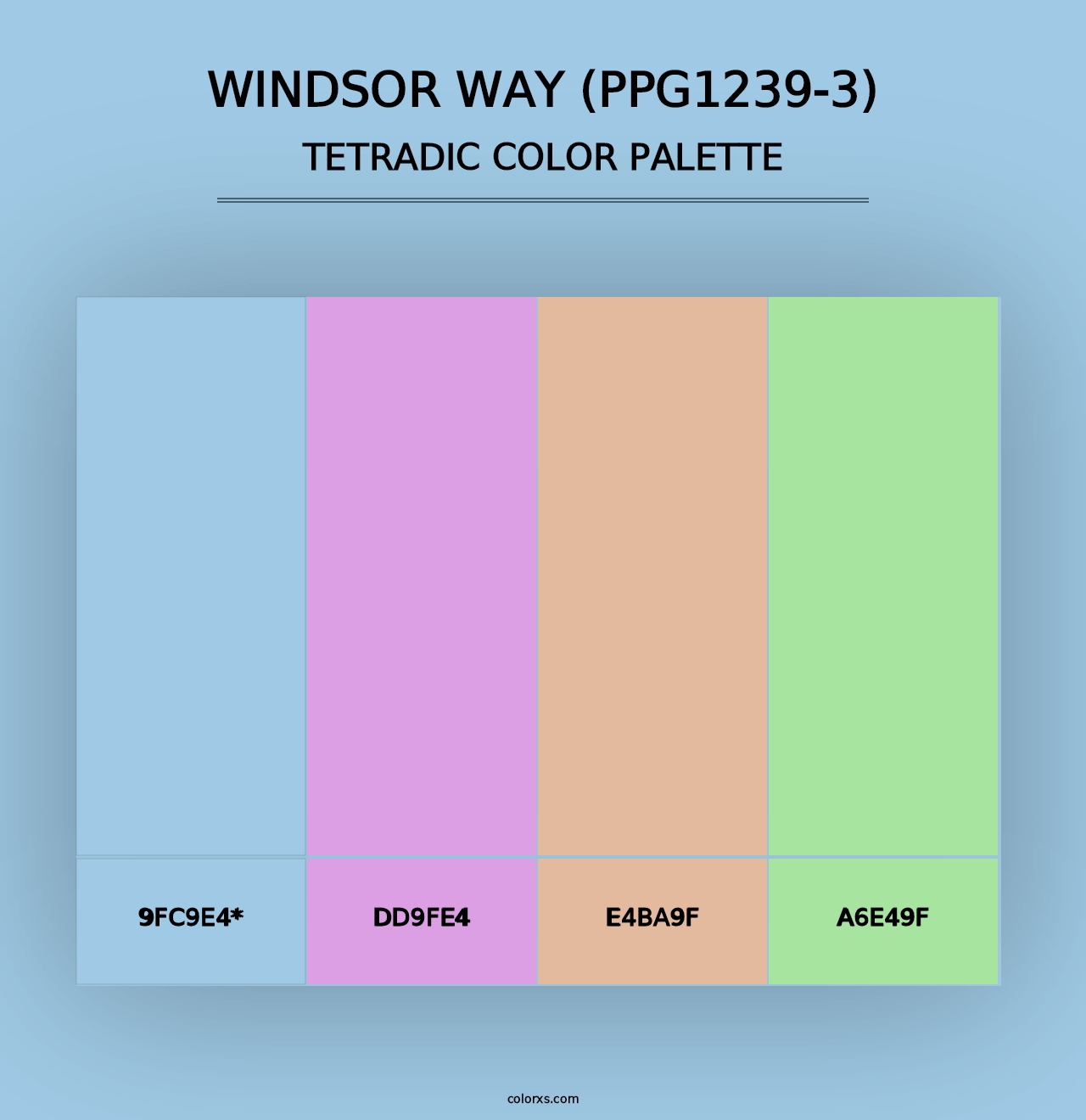 Windsor Way (PPG1239-3) - Tetradic Color Palette