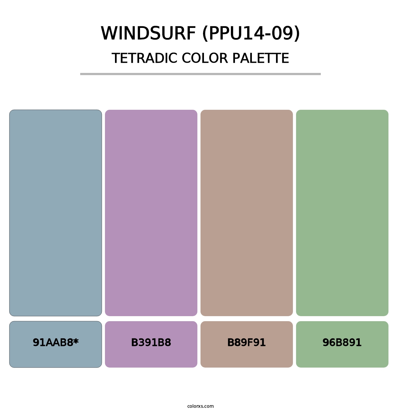 Windsurf (PPU14-09) - Tetradic Color Palette