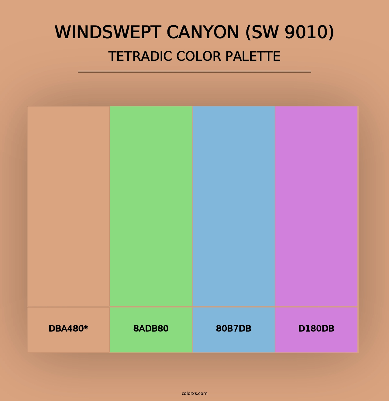 Windswept Canyon (SW 9010) - Tetradic Color Palette