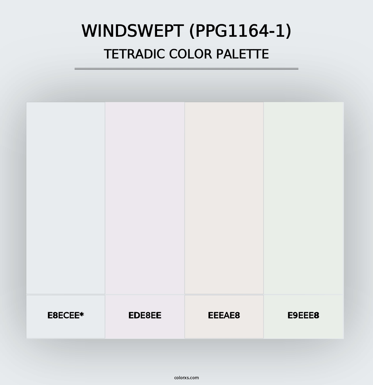 Windswept (PPG1164-1) - Tetradic Color Palette